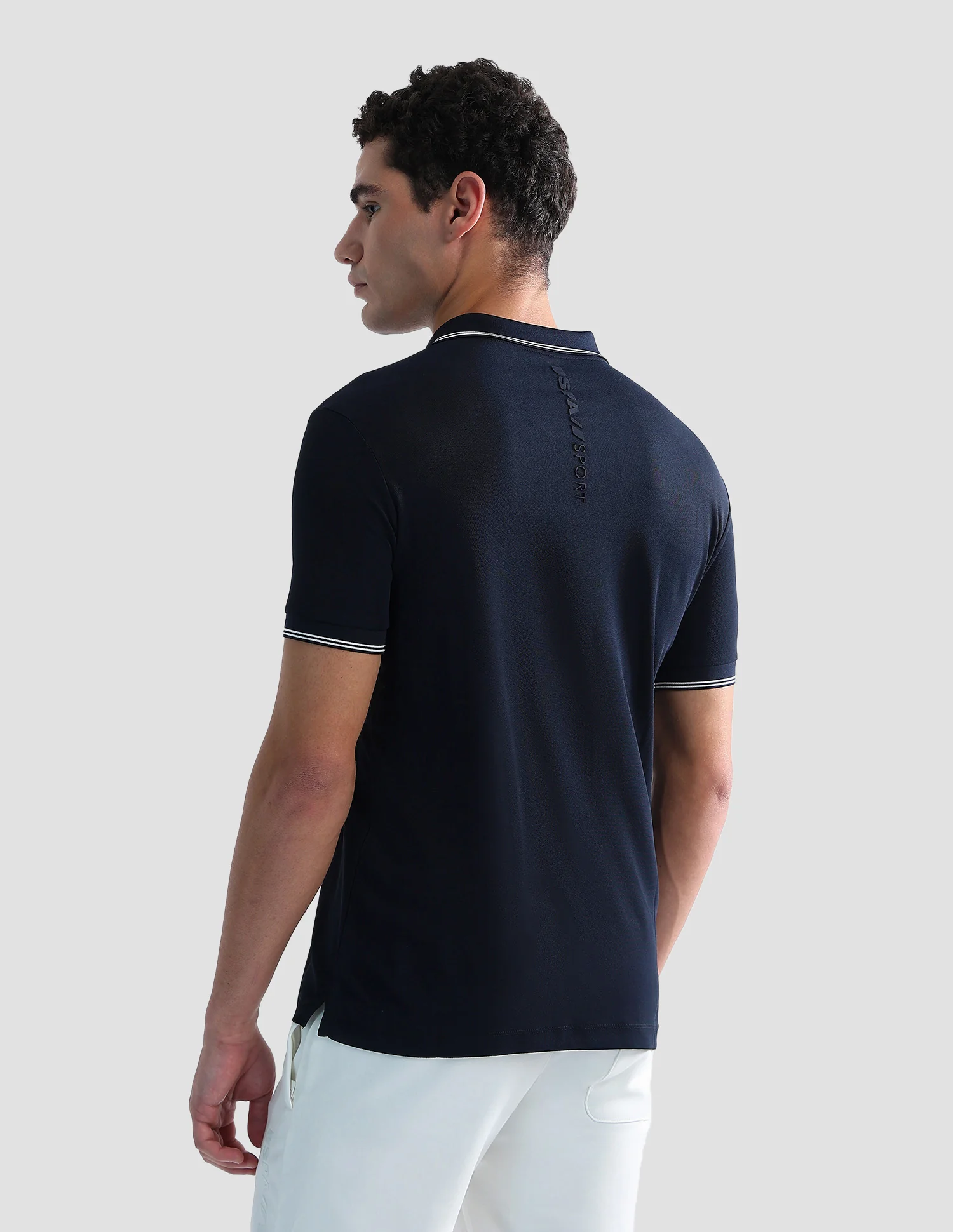 Brand Embossed Regular Fit Active Polo Shirt - Image 5