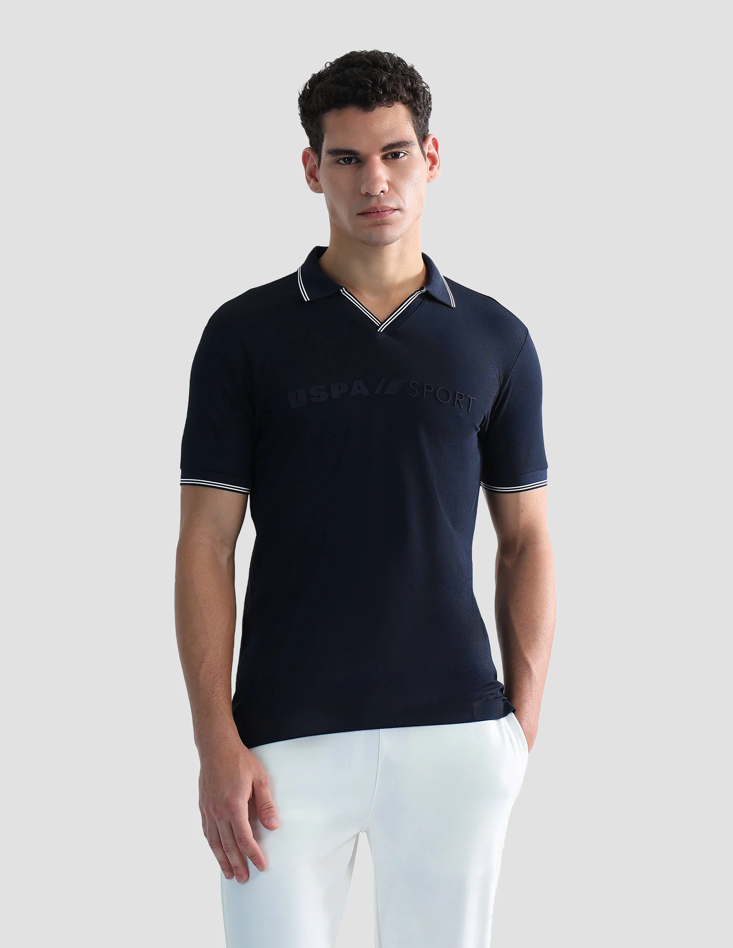 Brand Embossed Regular Fit Active Polo Shirt - Image 6