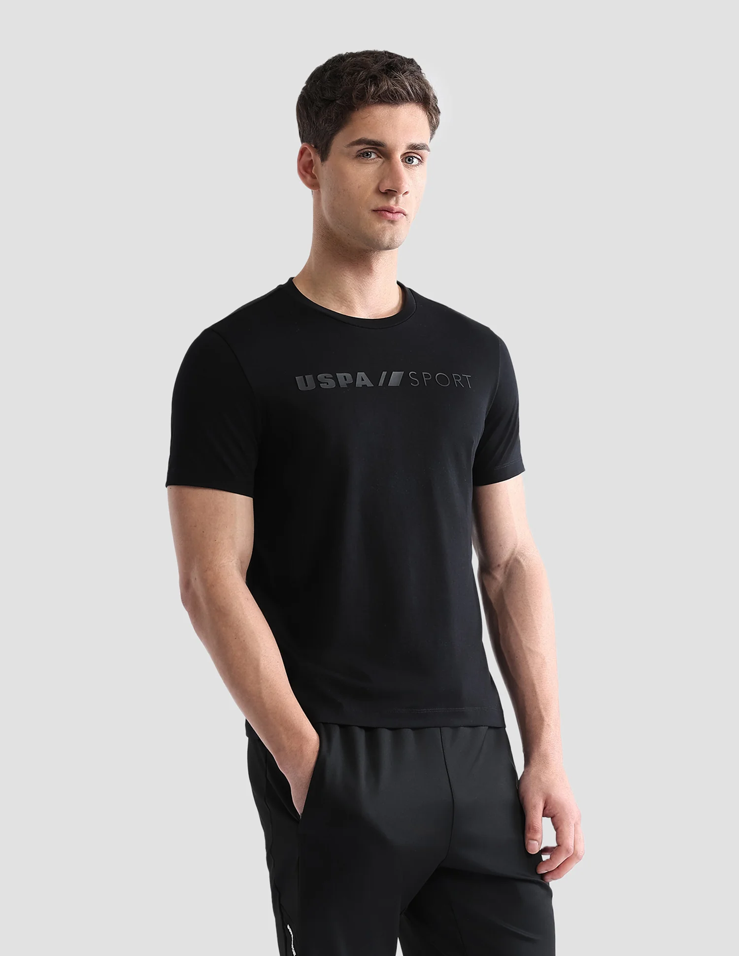 Brand Embossed Regular Fit Active T-Shirt - Image 4