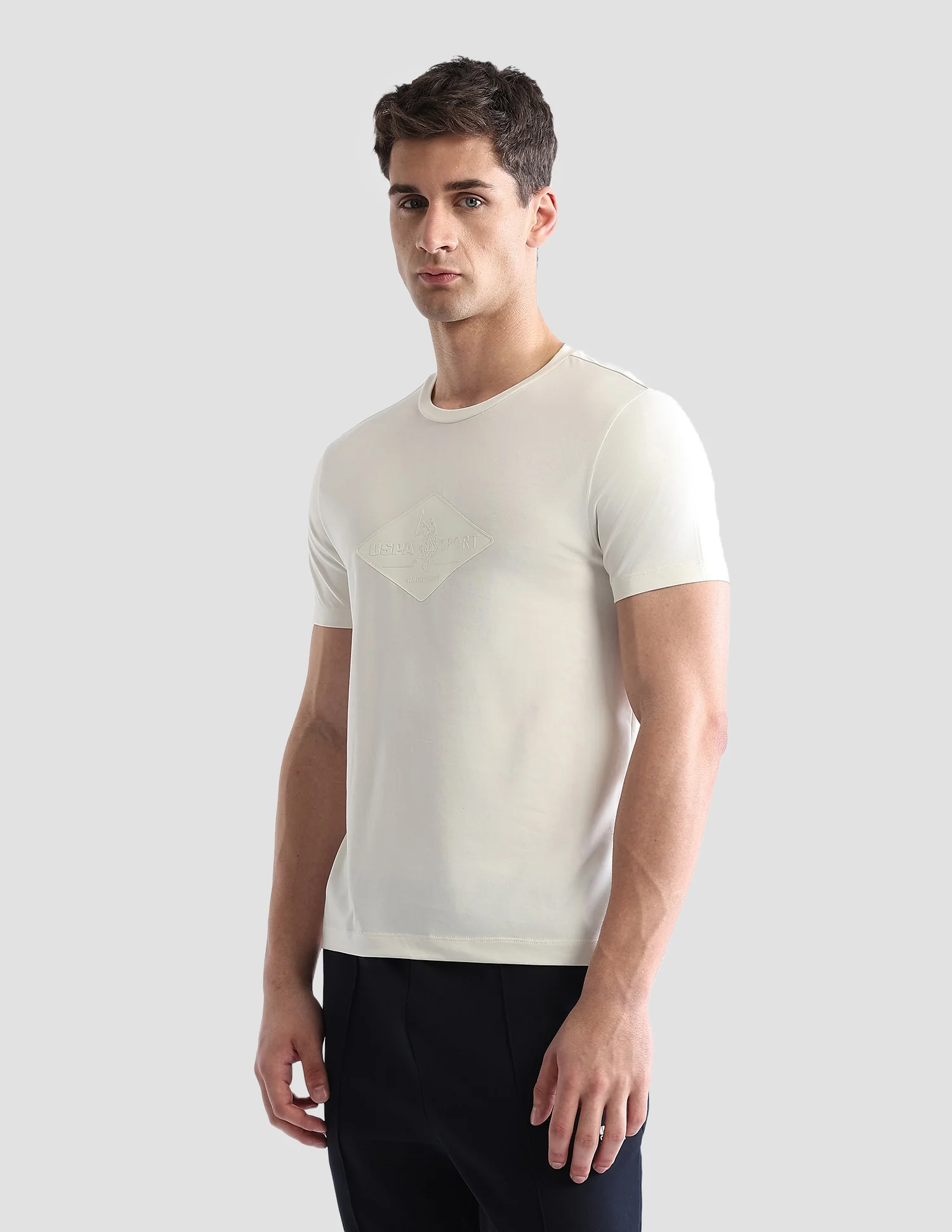 Brand Embossed Regular Fit Active T-Shirt - Image 4