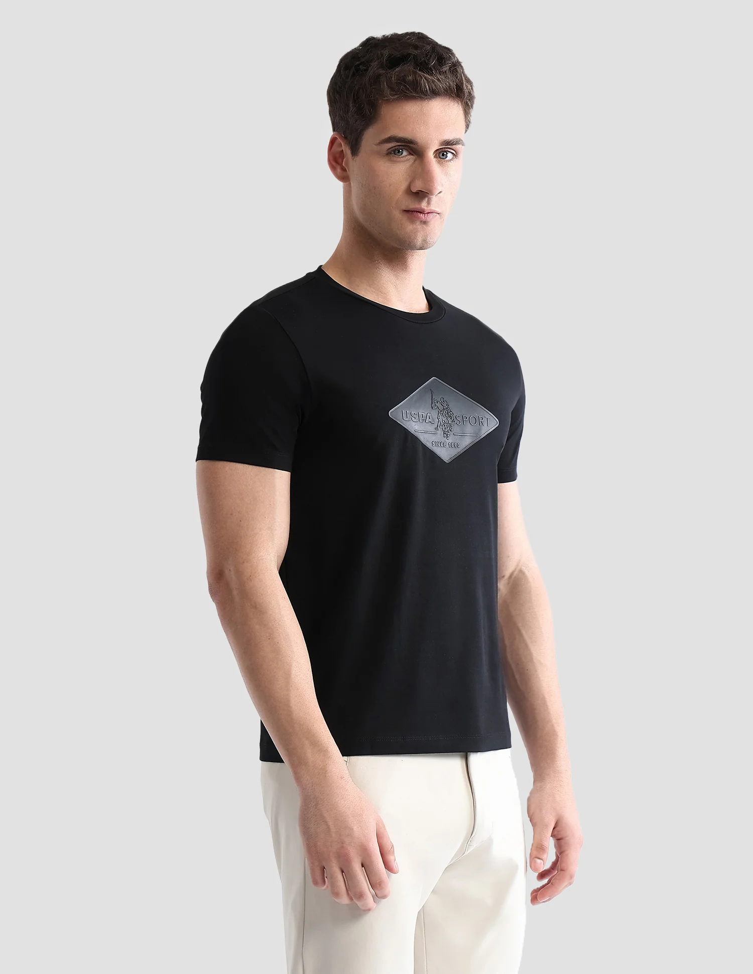 Brand Embossed Regular Fit Active T-Shirt - Image 4