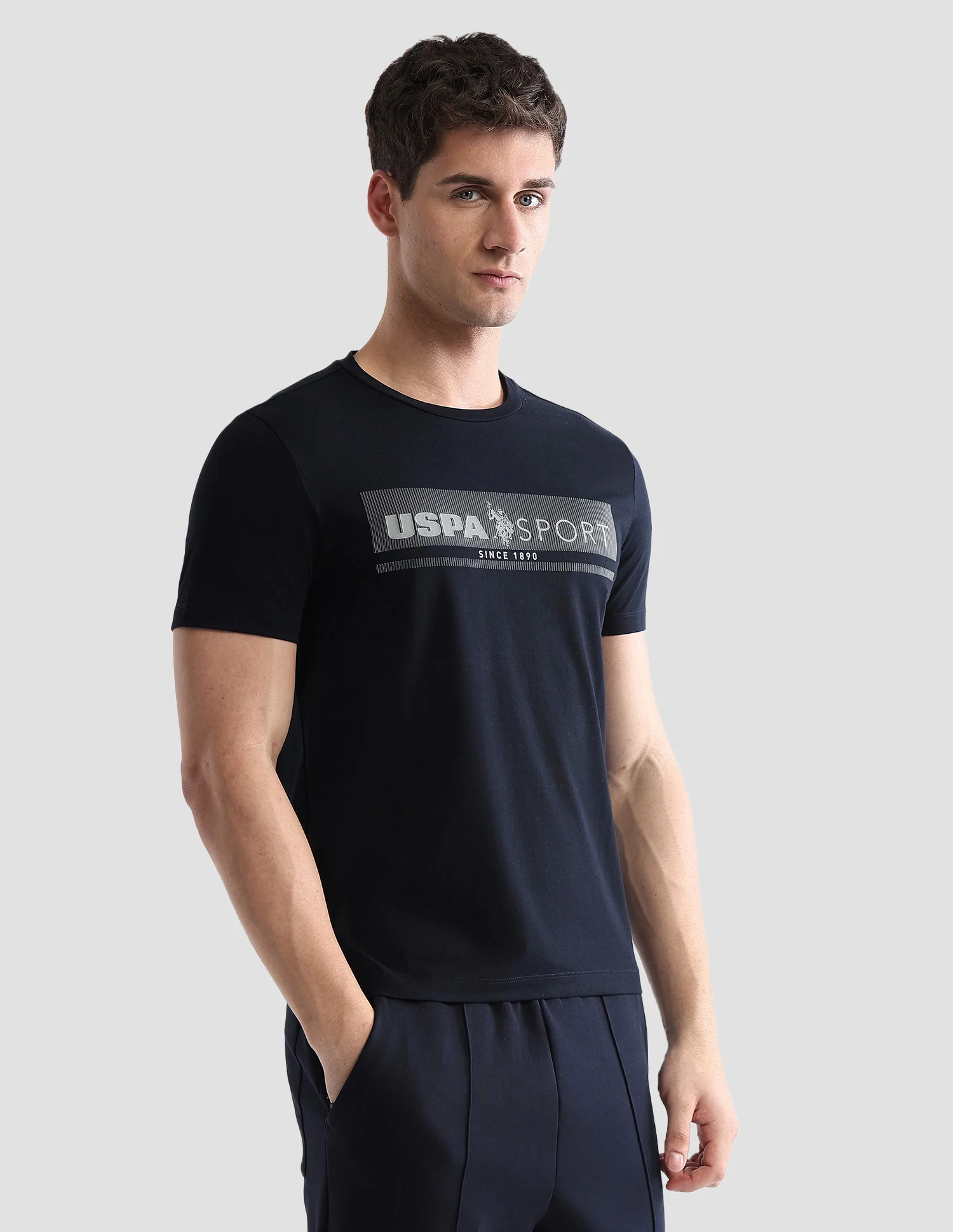 Brand Embossed Regular Fit Active T-Shirt - Image 4