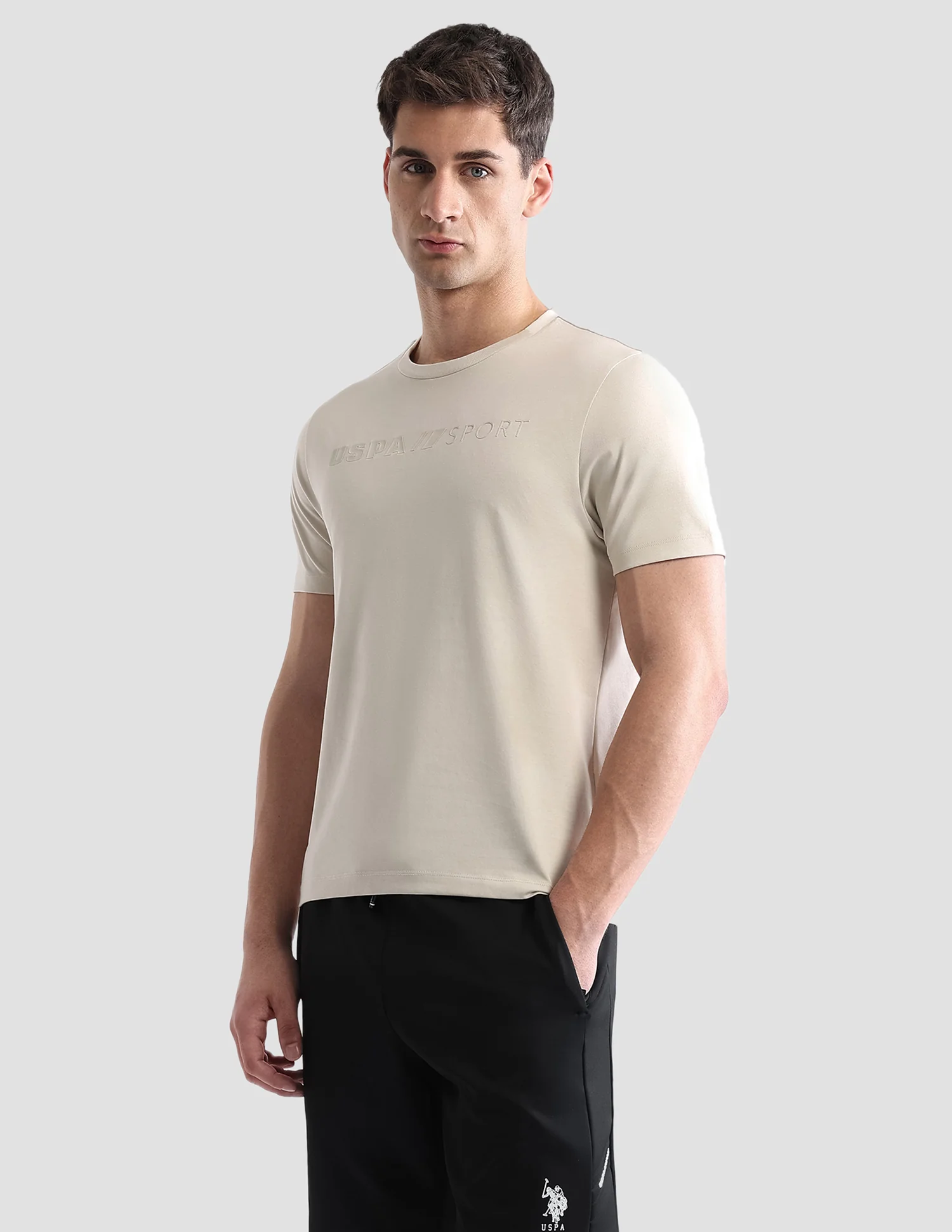 Brand Embossed Regular Fit Active T-Shirt - Image 4