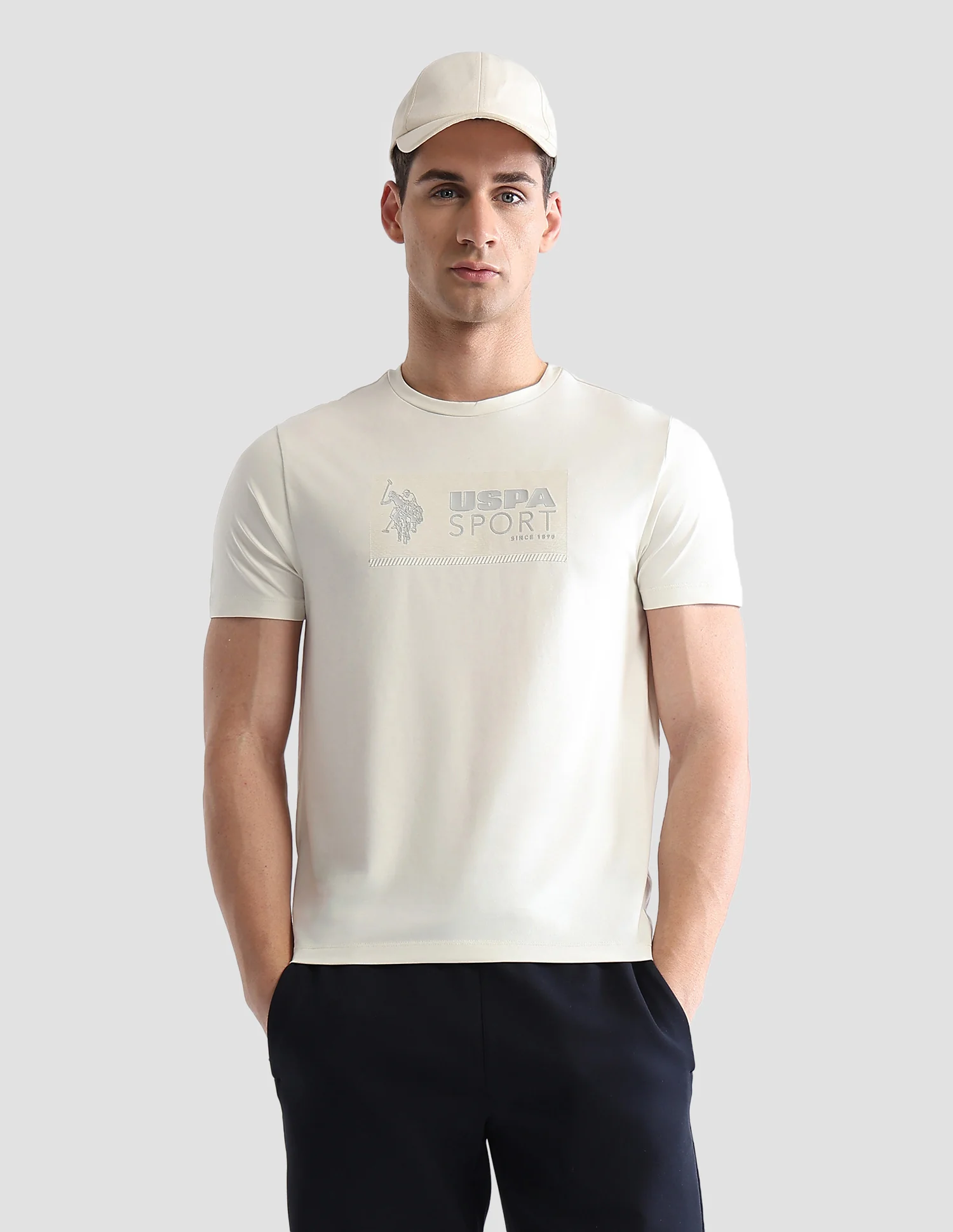 Brand Embossed Regular Fit Active T-Shirt - Image 2