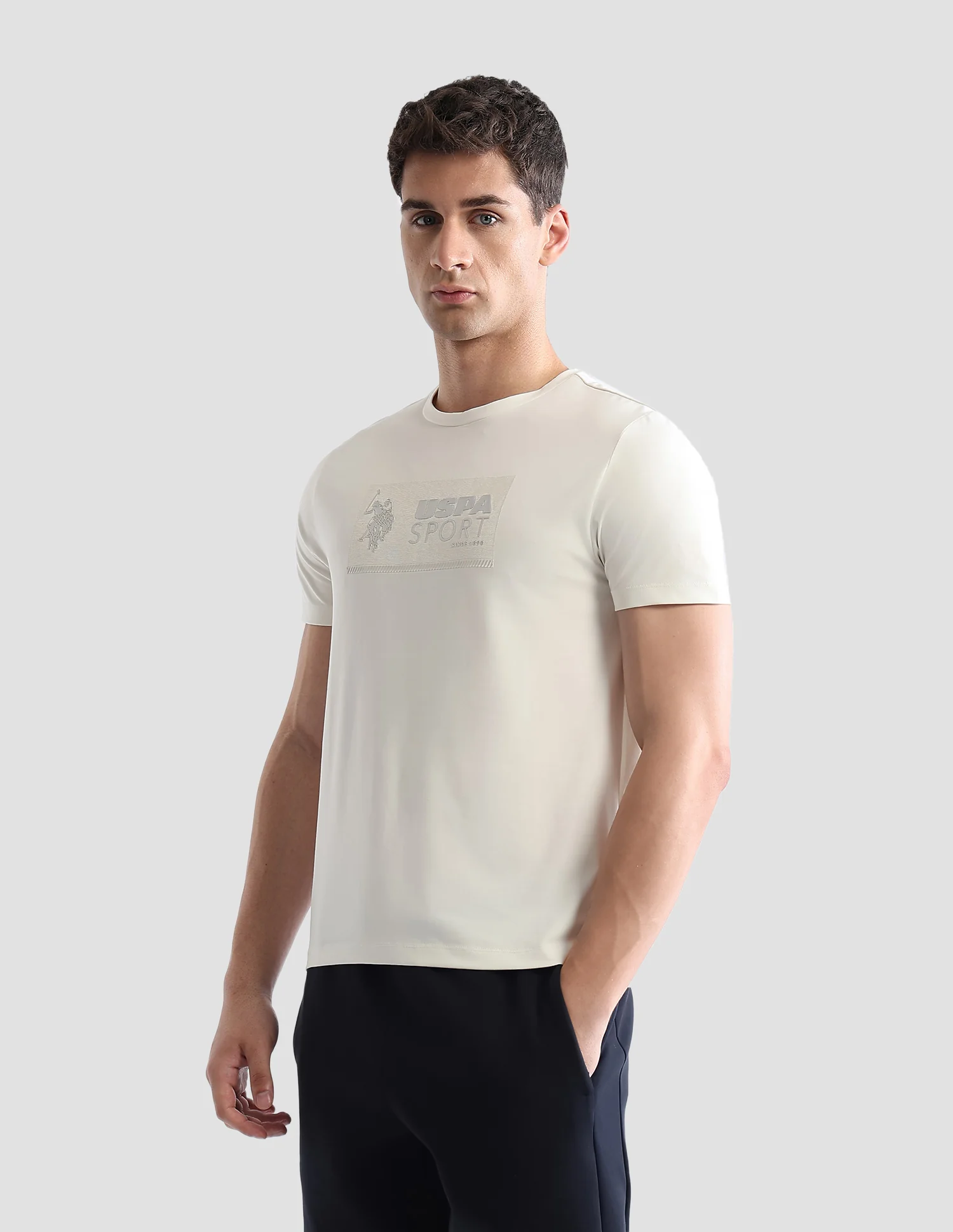 Brand Embossed Regular Fit Active T-Shirt - Image 5