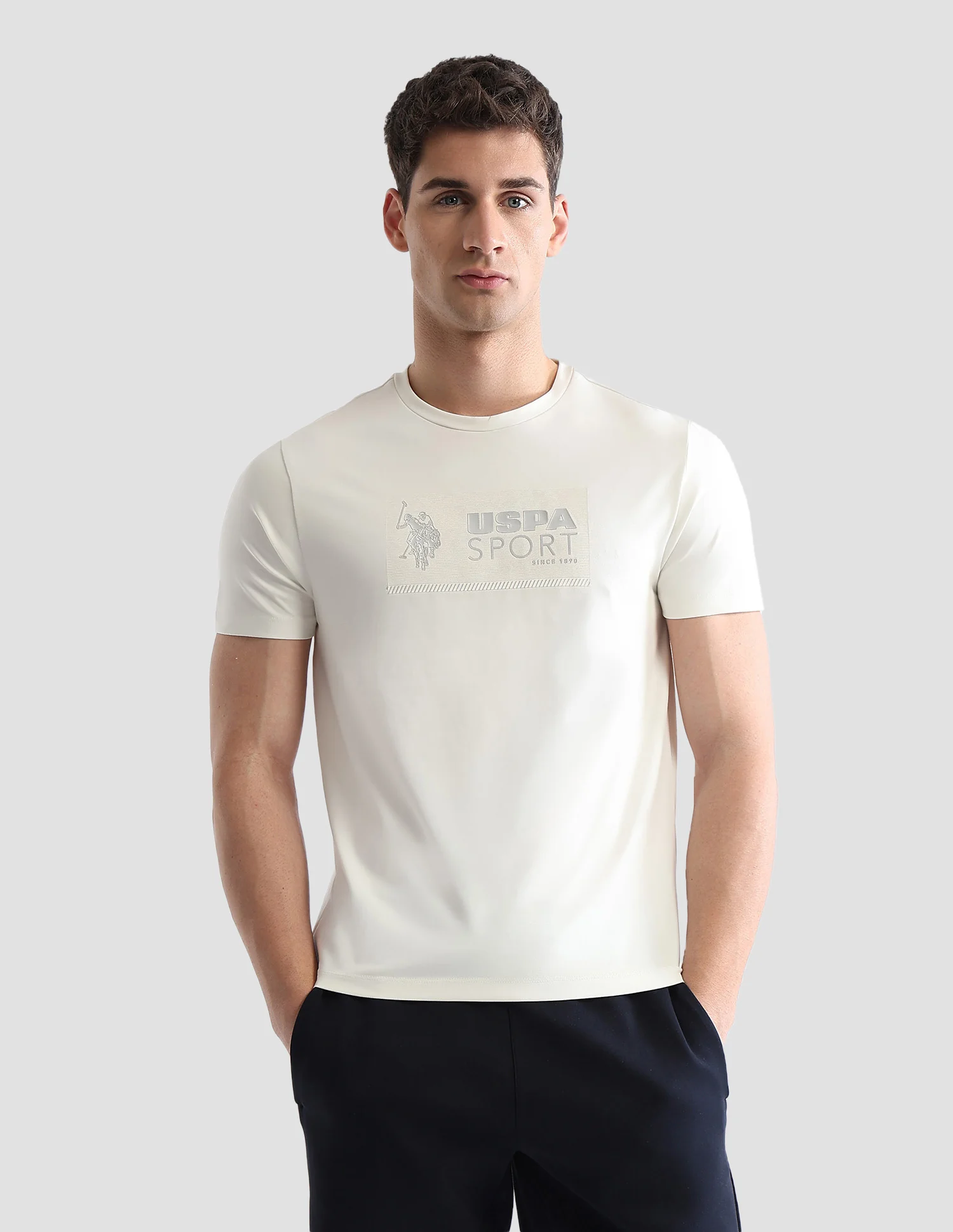 Brand Embossed Regular Fit Active T-Shirt - Image 7