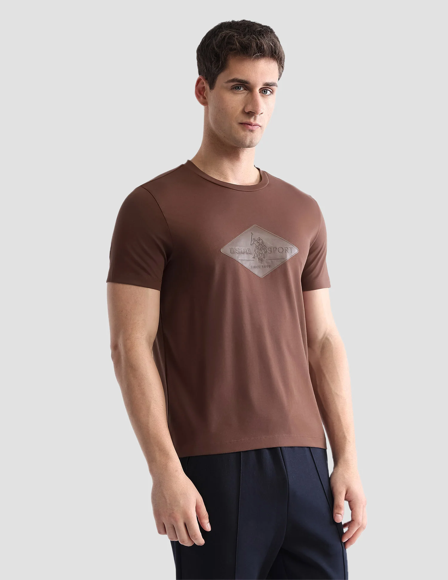 Brand Embossed Regular Fit Active T-Shirt - Image 4