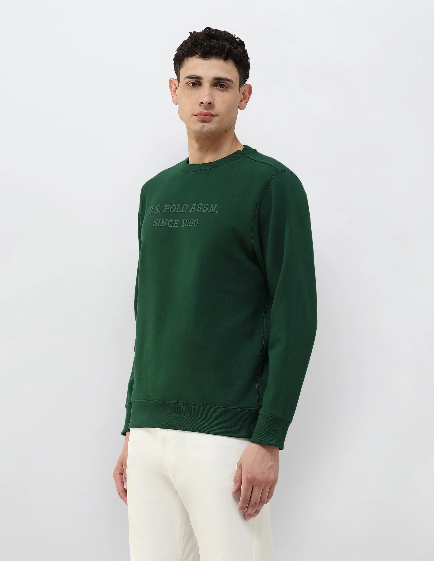 Brand Embossed Regular Fit Sweatshirt - Image 4