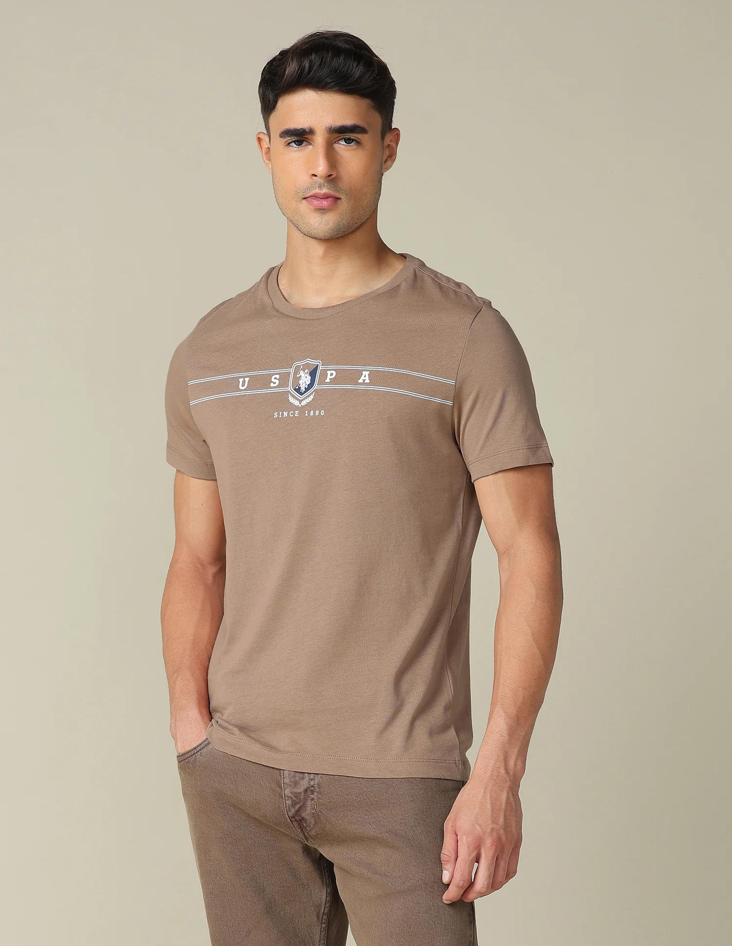 Brand Embossed Regular Fit T-Shirt - Image 4