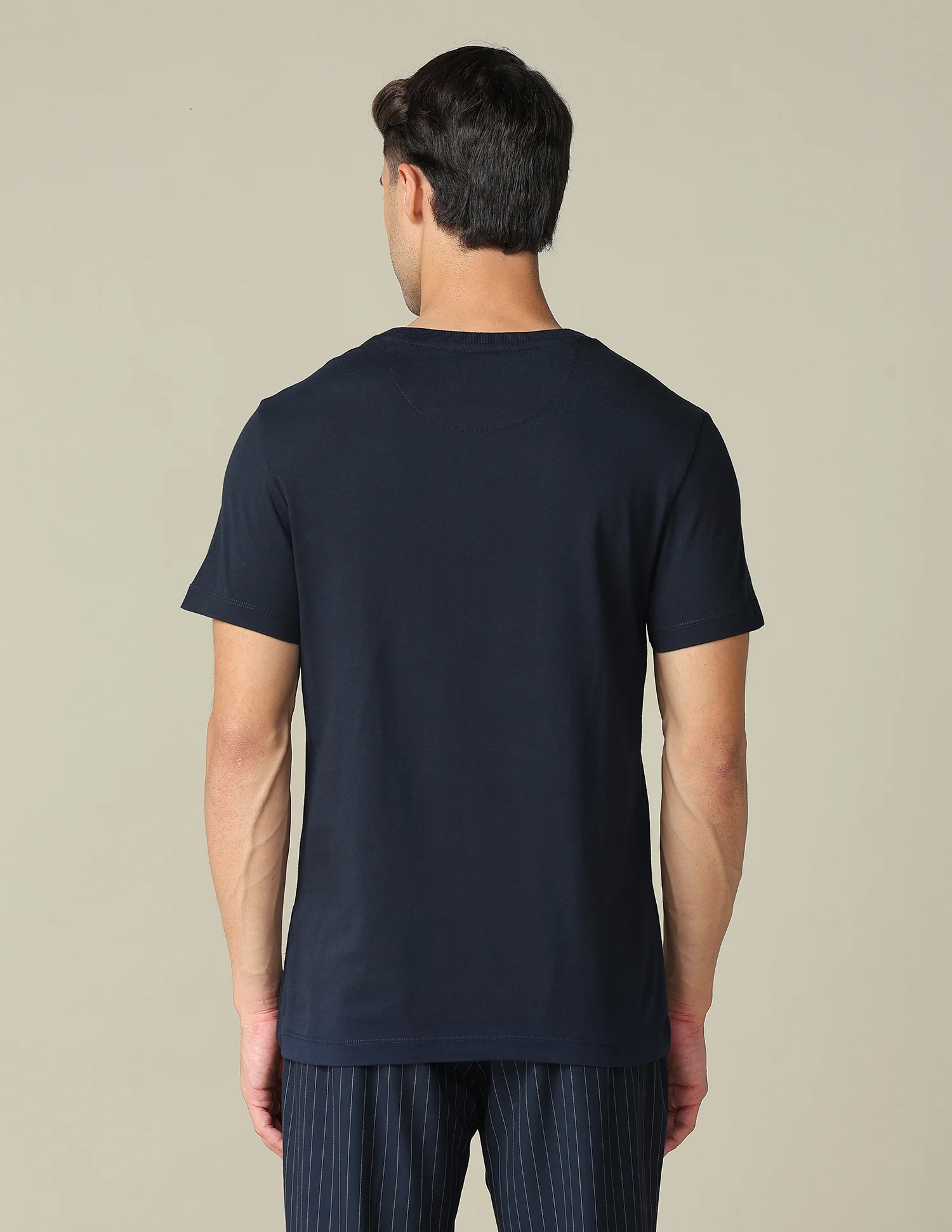 Brand Embossed Regular Fit T- Shirt - Image 5