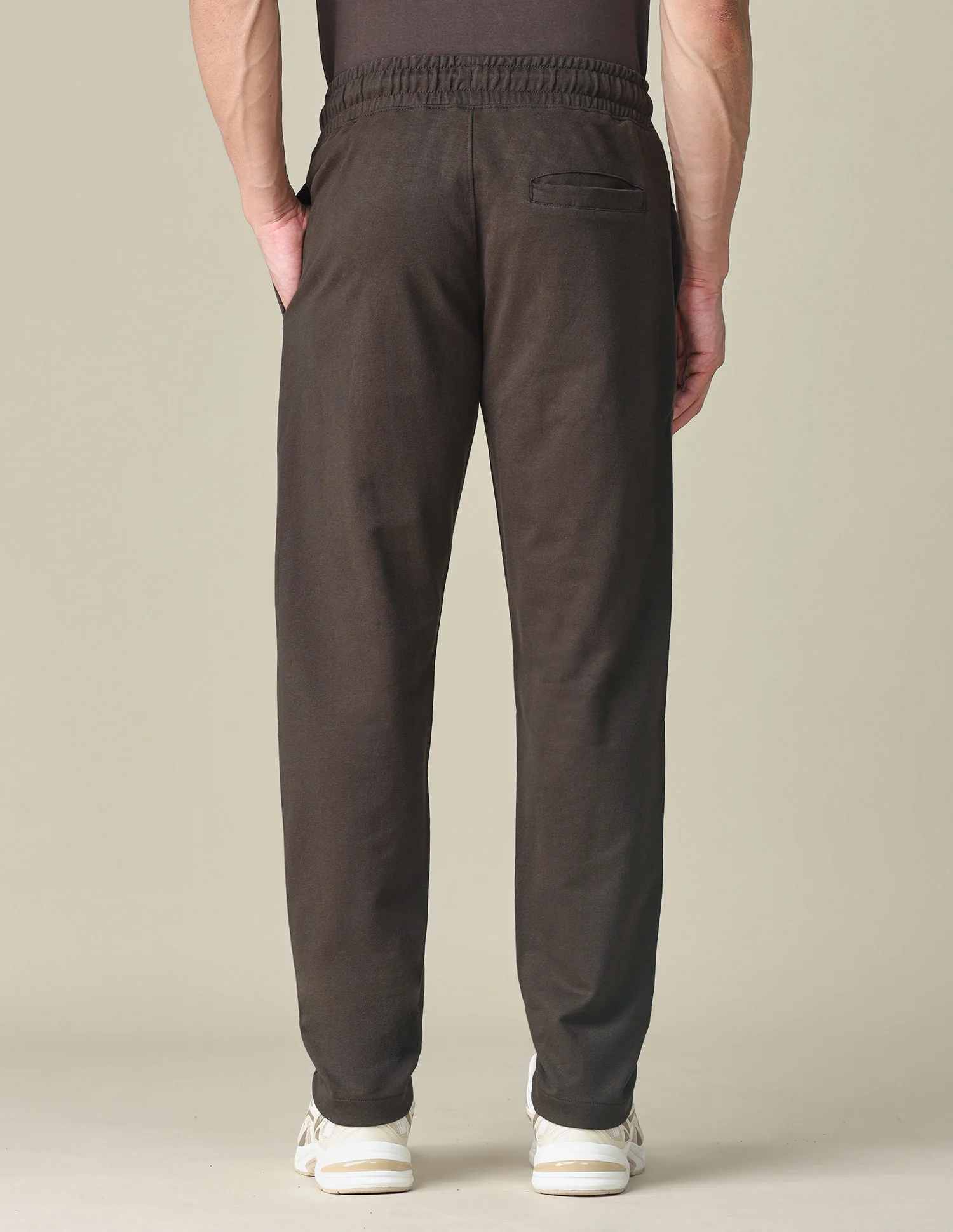 Brand Embossed Regular Fit Track Pants - Image 5