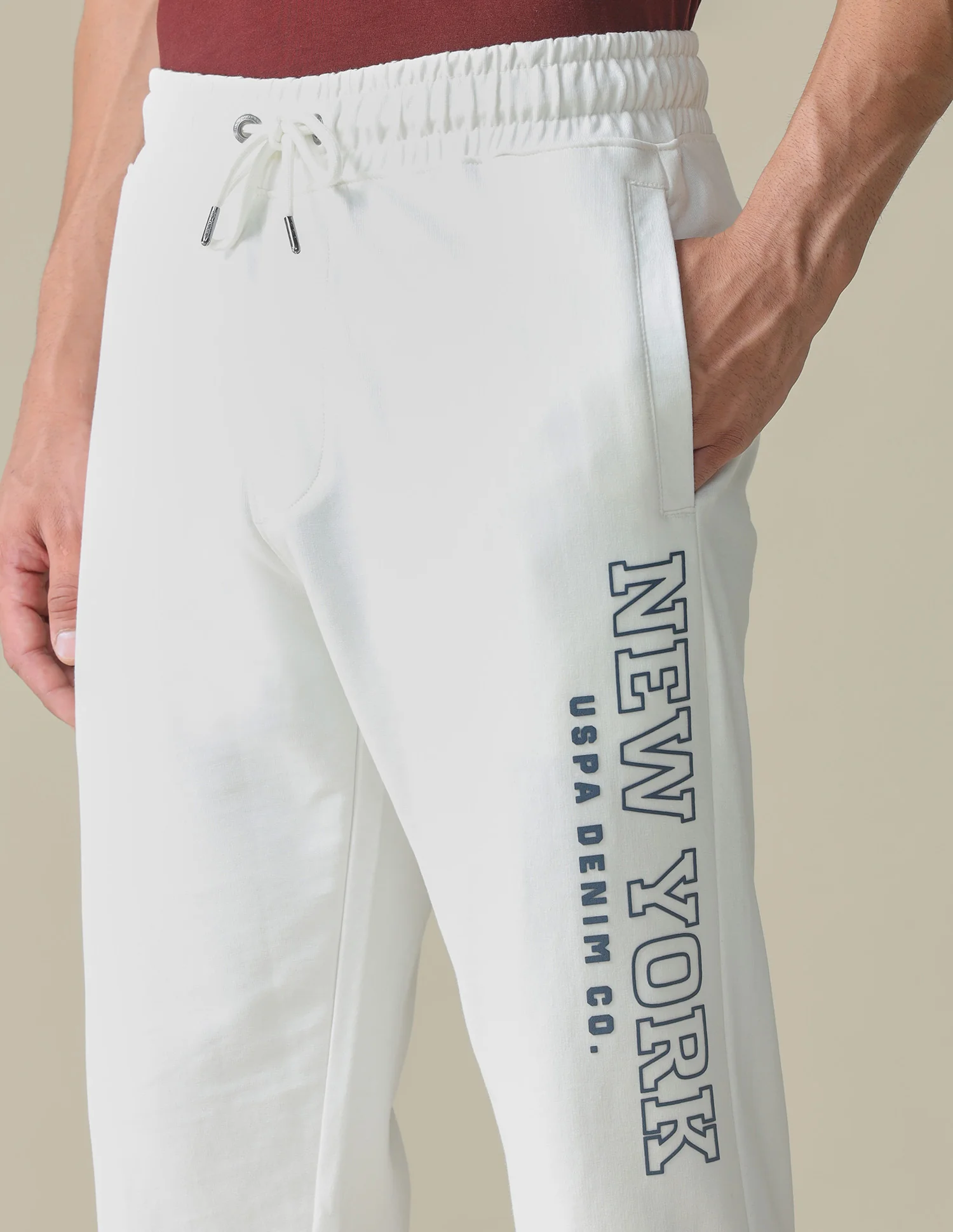 Brand Embossed Regular Fit Track Pants - Image 7