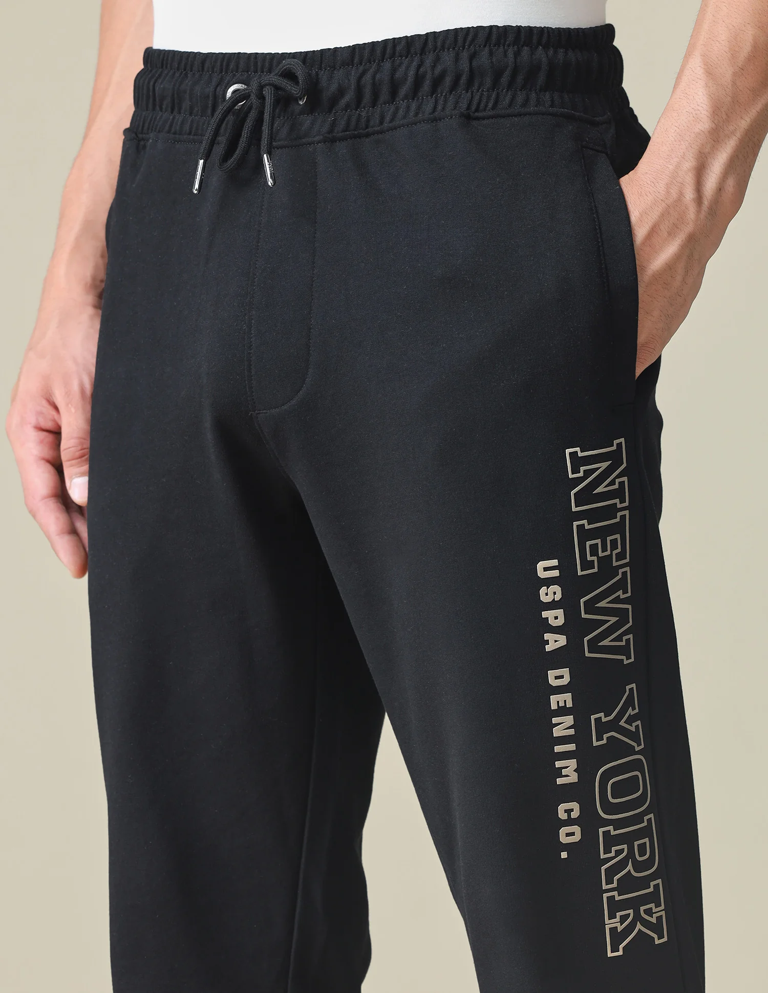Brand Embossed Regular Fit Track Pants - Image 7