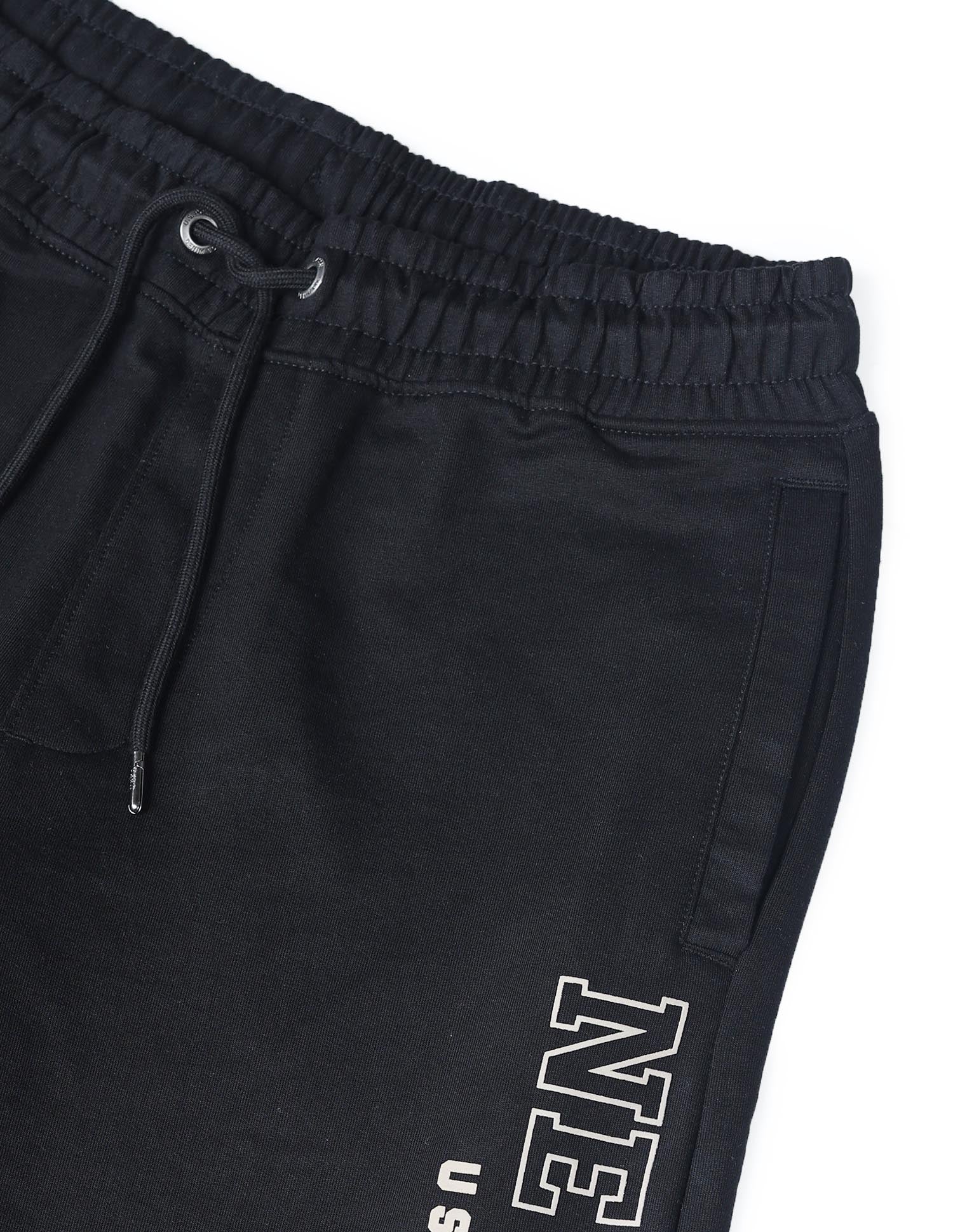 Brand Embossed Regular Fit Track Pants - Image 8