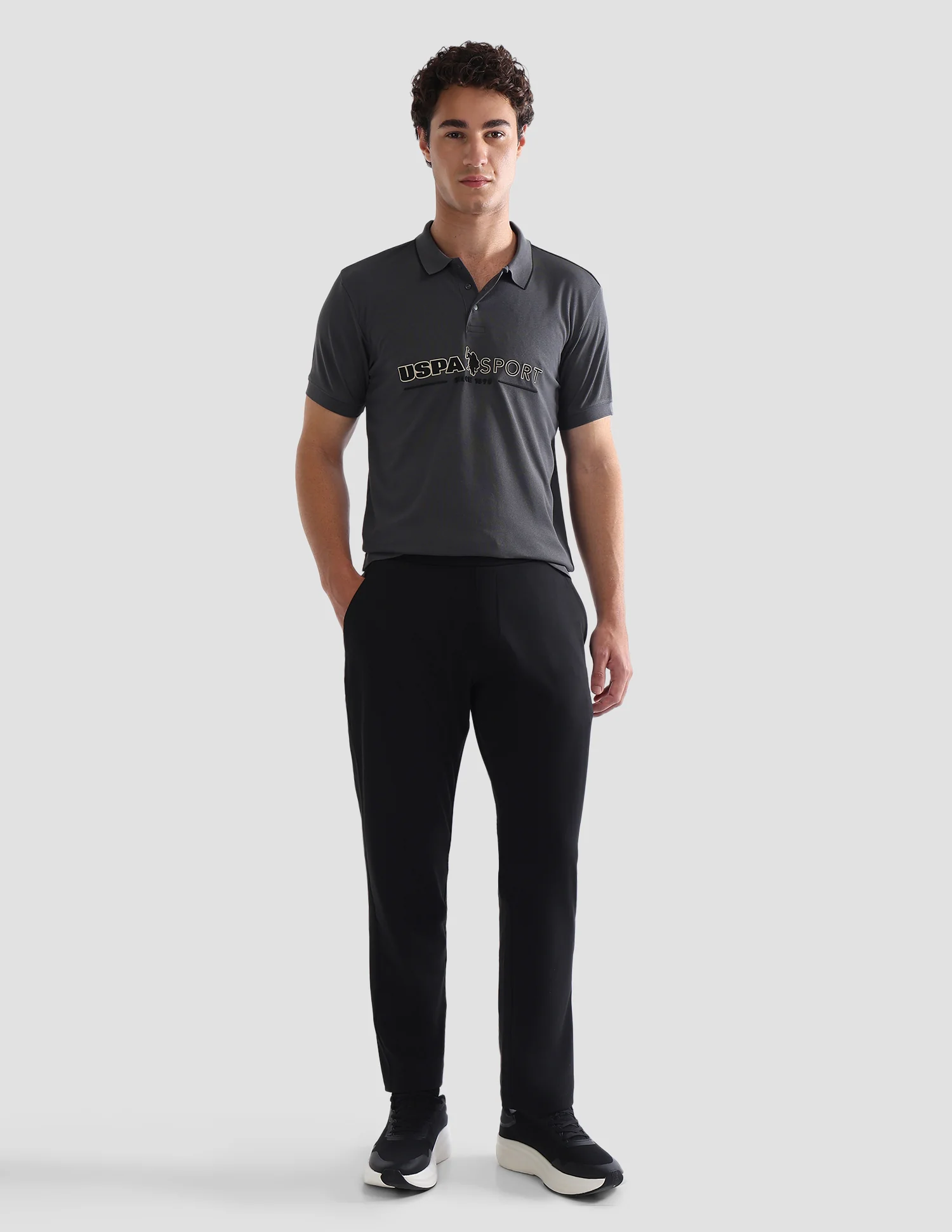Brand Embossed Slim Fit Active Polo Shirt - Image 3