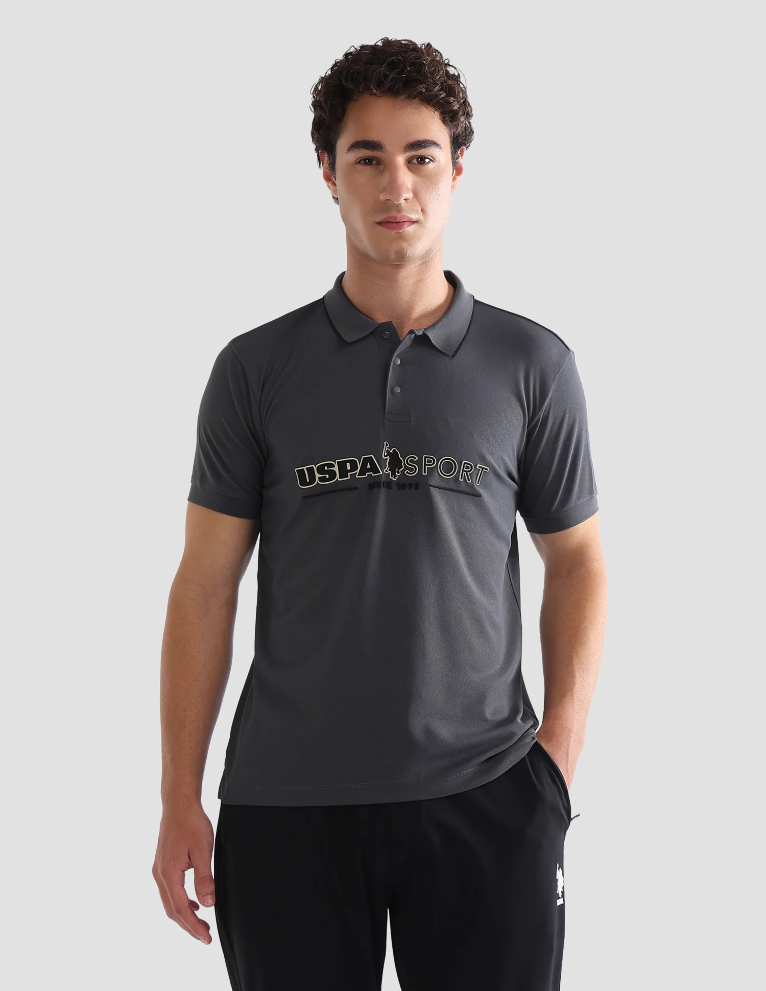 Brand Embossed Slim Fit Active Polo Shirt - Image 6