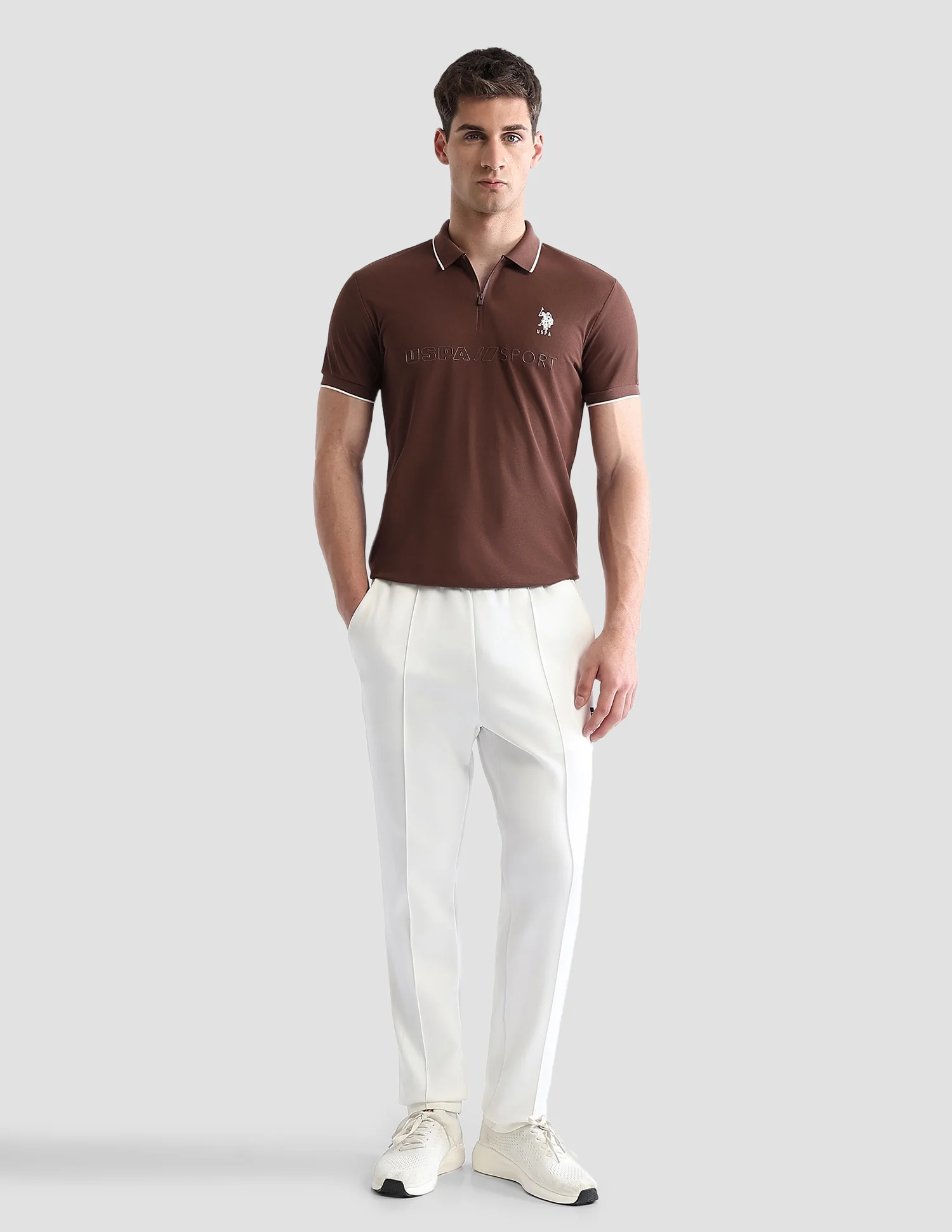 Brand Embossed Slim Fit Active Polo Shirt - Image 3