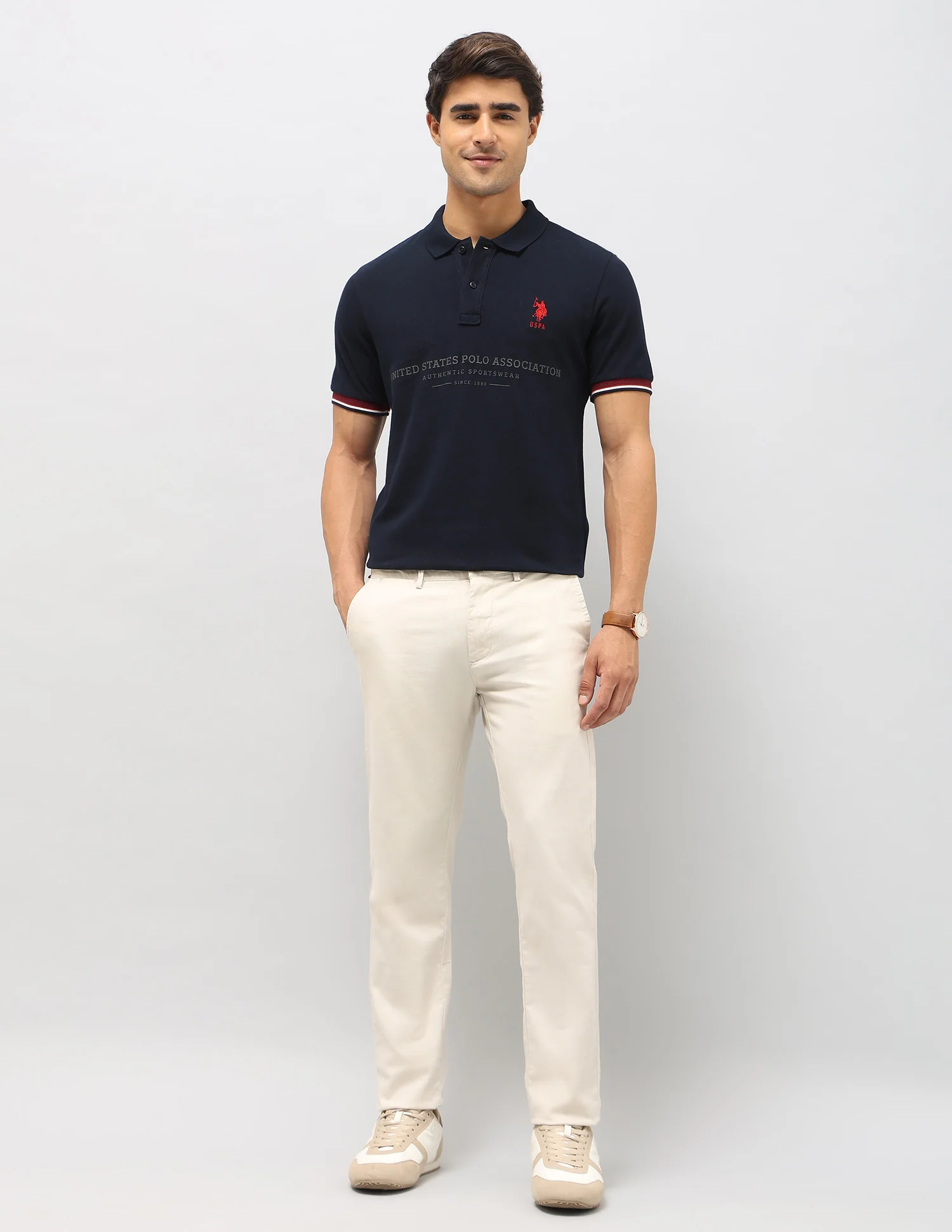 Brand Embossed Slim Fit Polo Shirt - Image 3