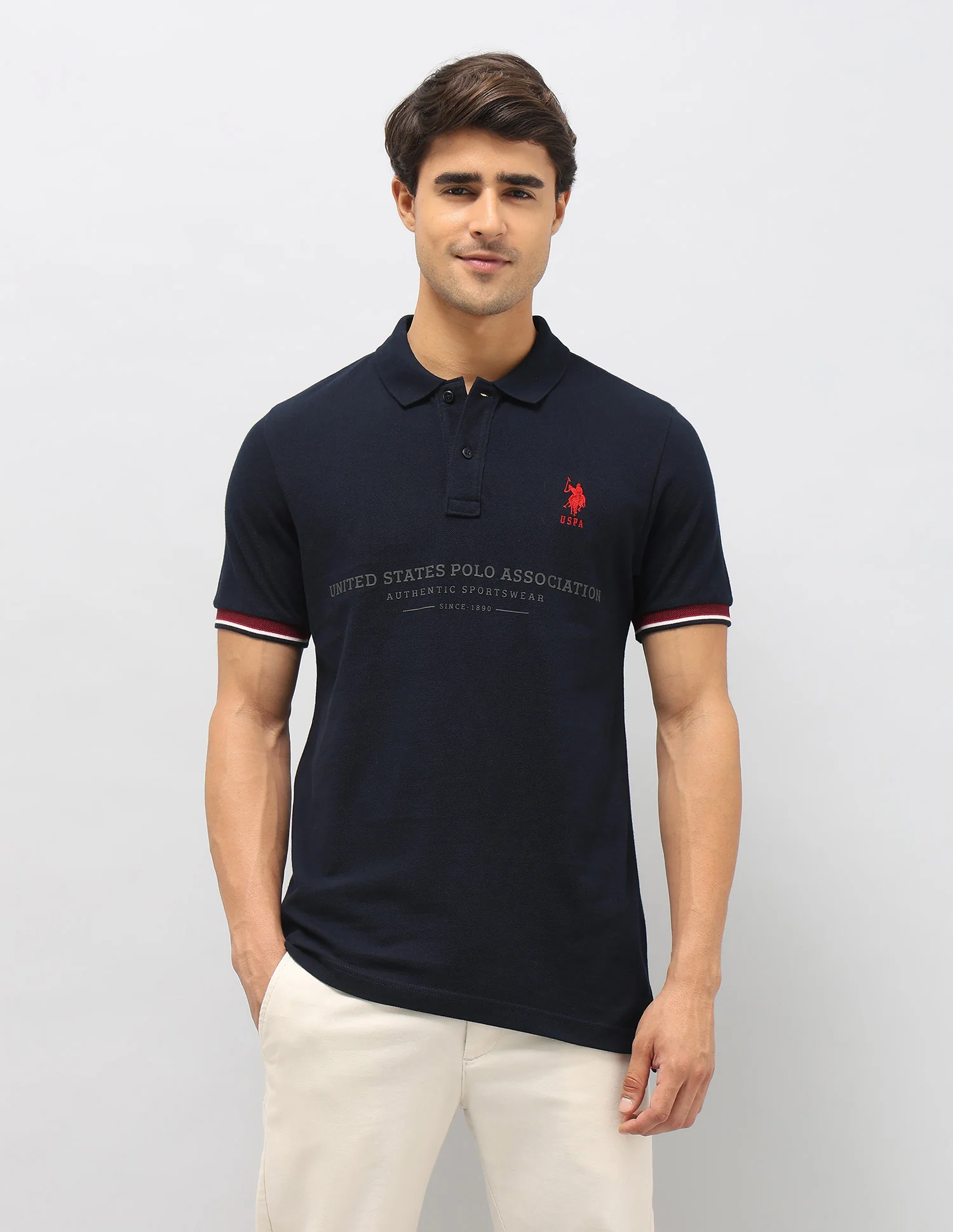 Brand Embossed Slim Fit Polo Shirt - Image 6