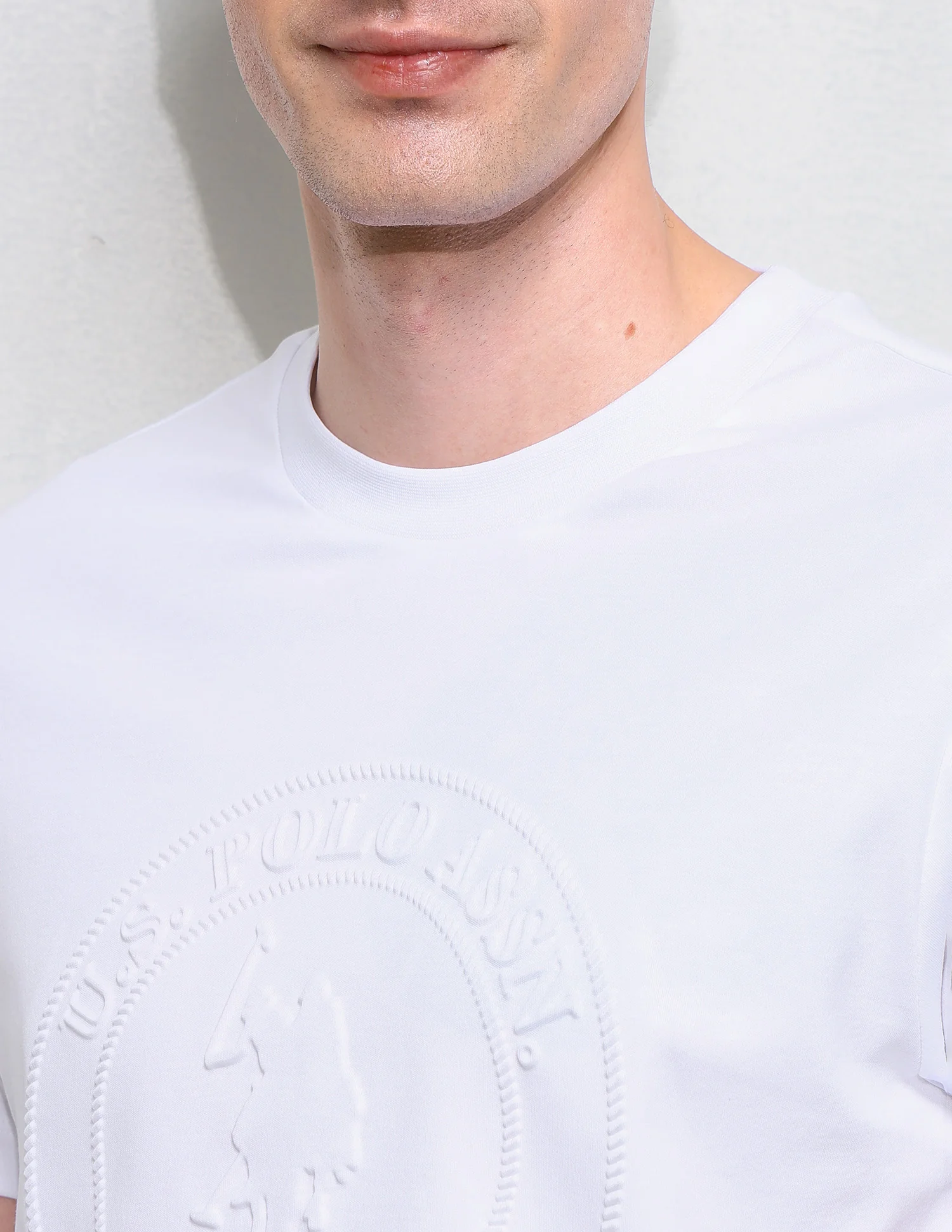 Brand Embossed Slim Fit T-Shirt - Image 7