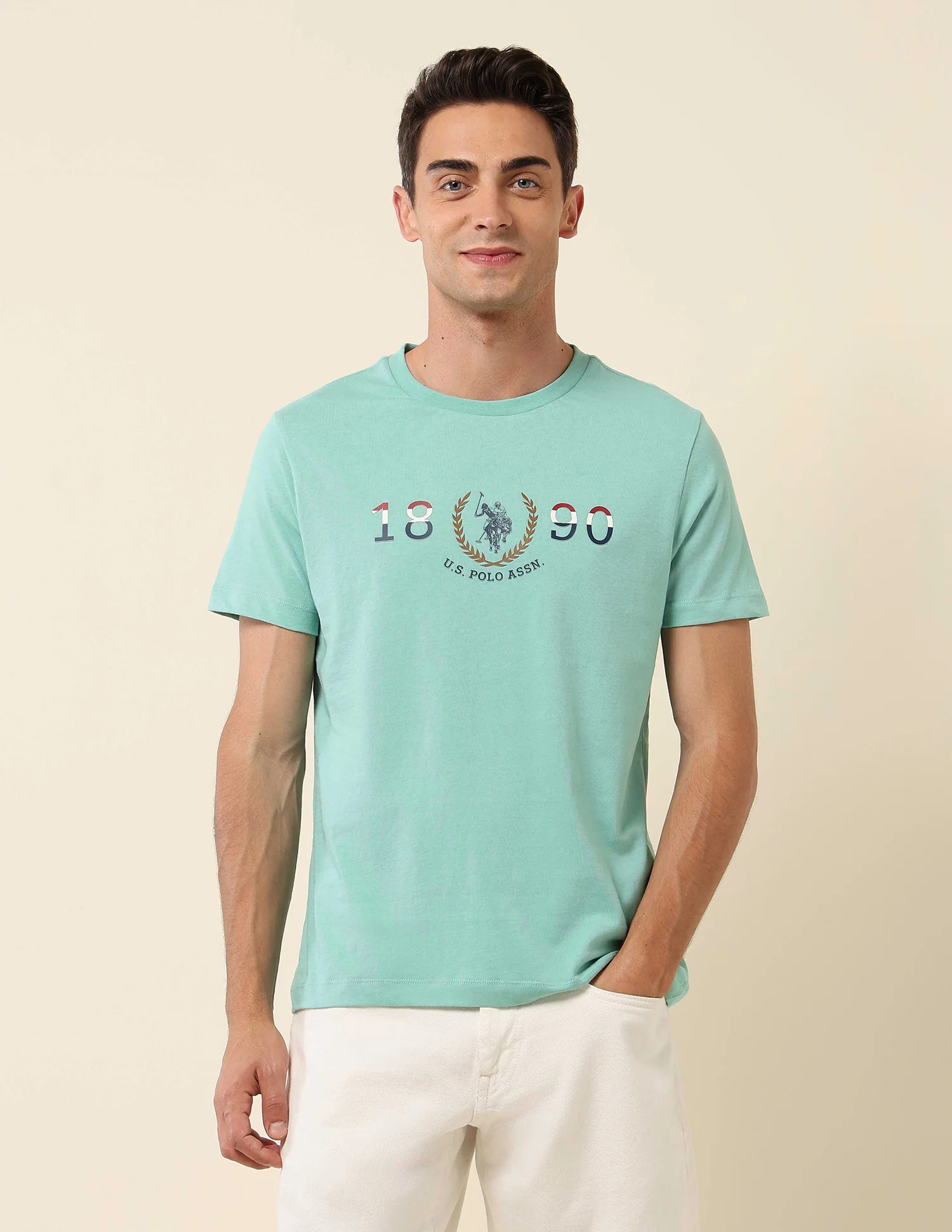 Brand Embossed Slim Fit T- Shirt - Image 6