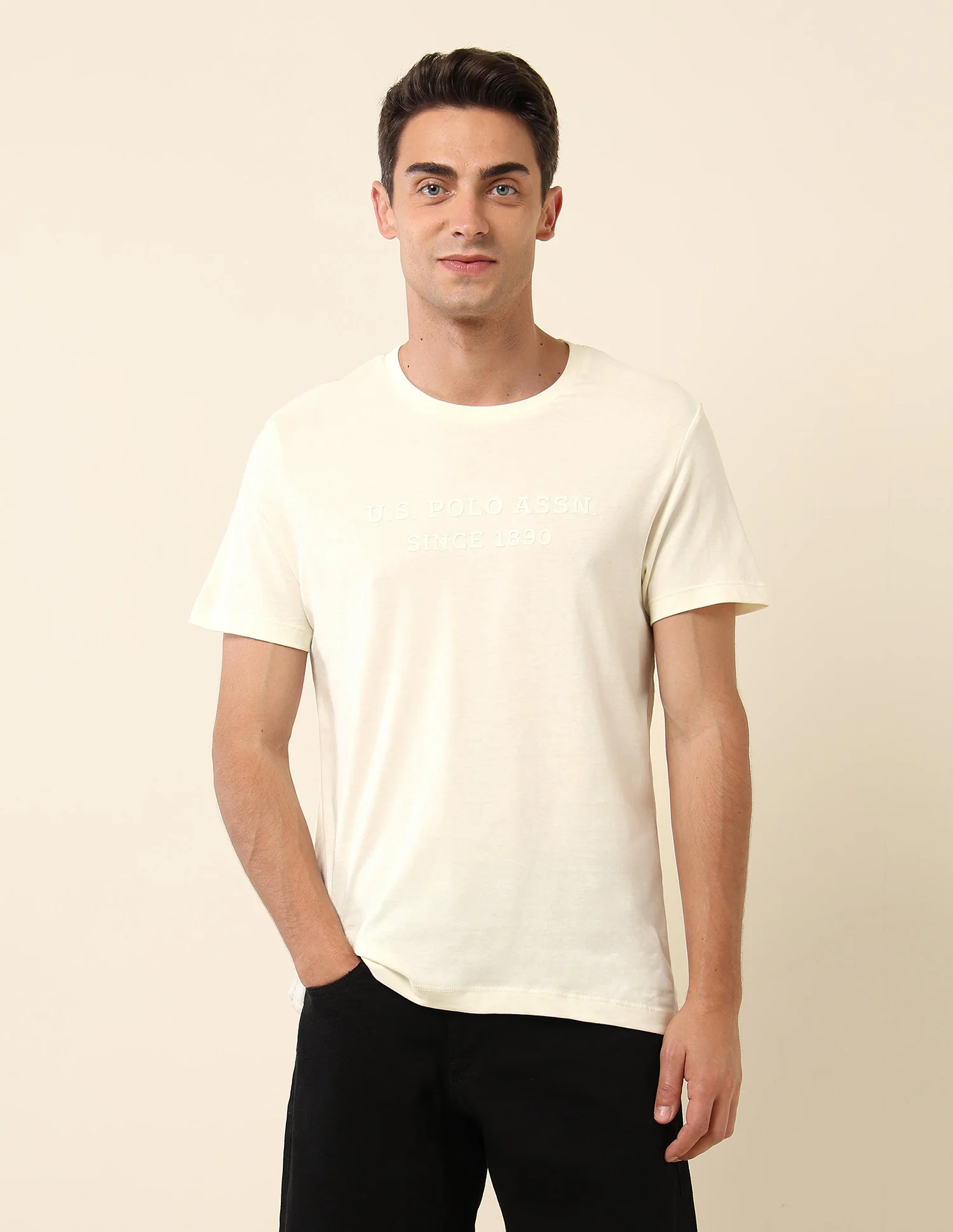 Brand Embossed Slim Fit T- Shirt - Image 6