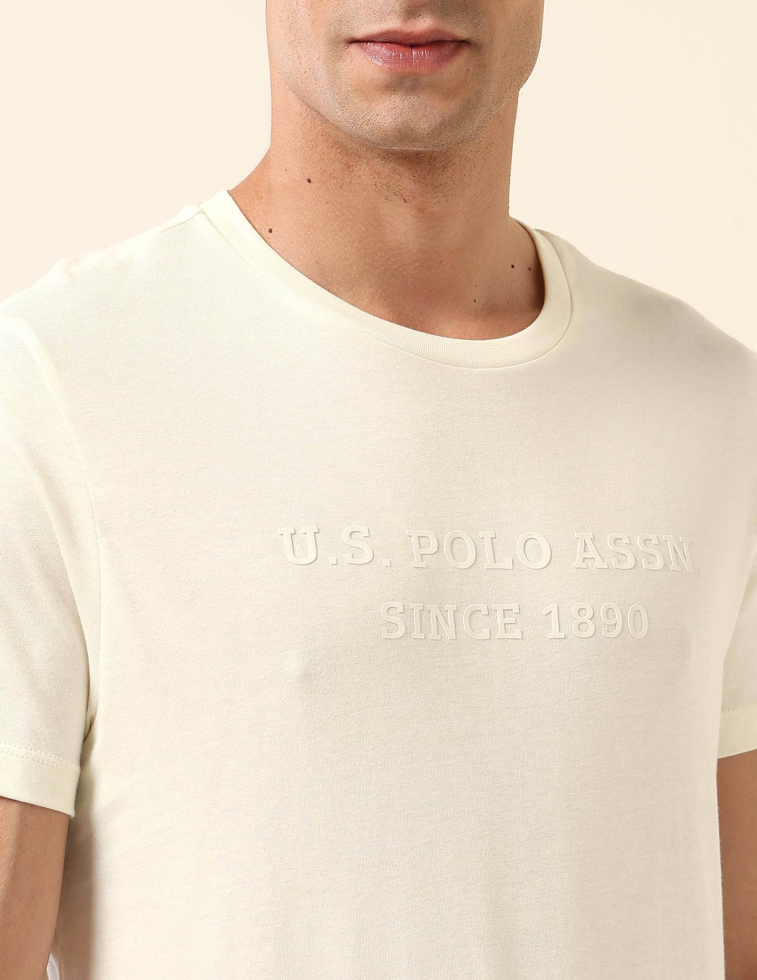 Brand Embossed Slim Fit T- Shirt - Image 7