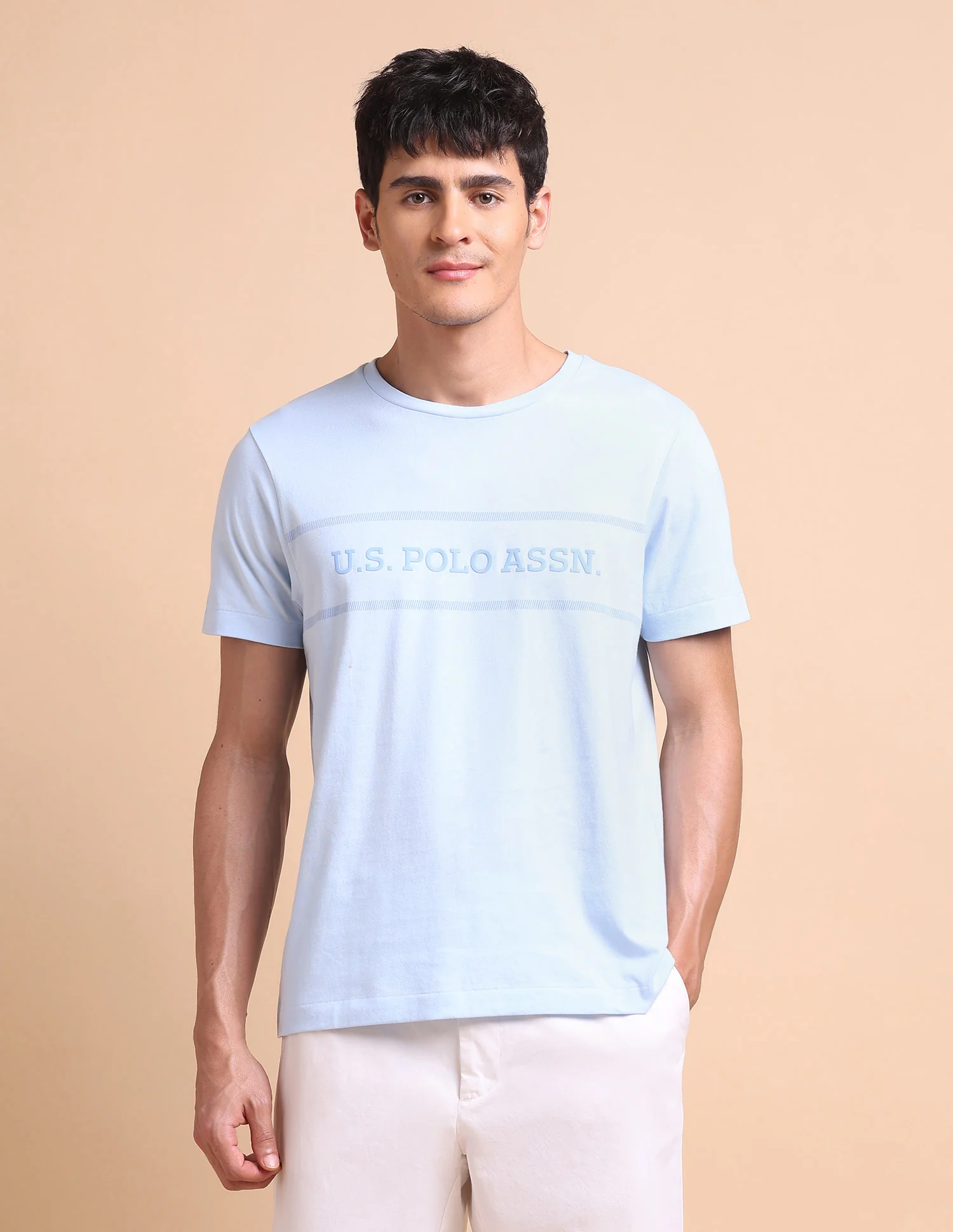 Brand Embossed Slim Fit T-Shirt - Image 6