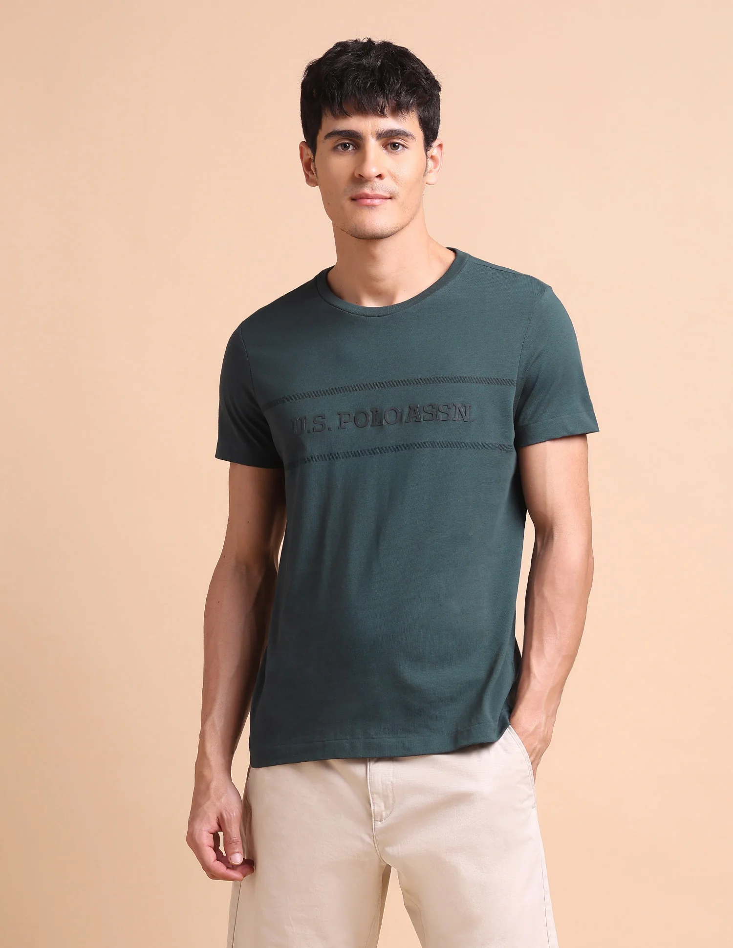 Brand Embossed Slim Fit T-Shirt - Image 6