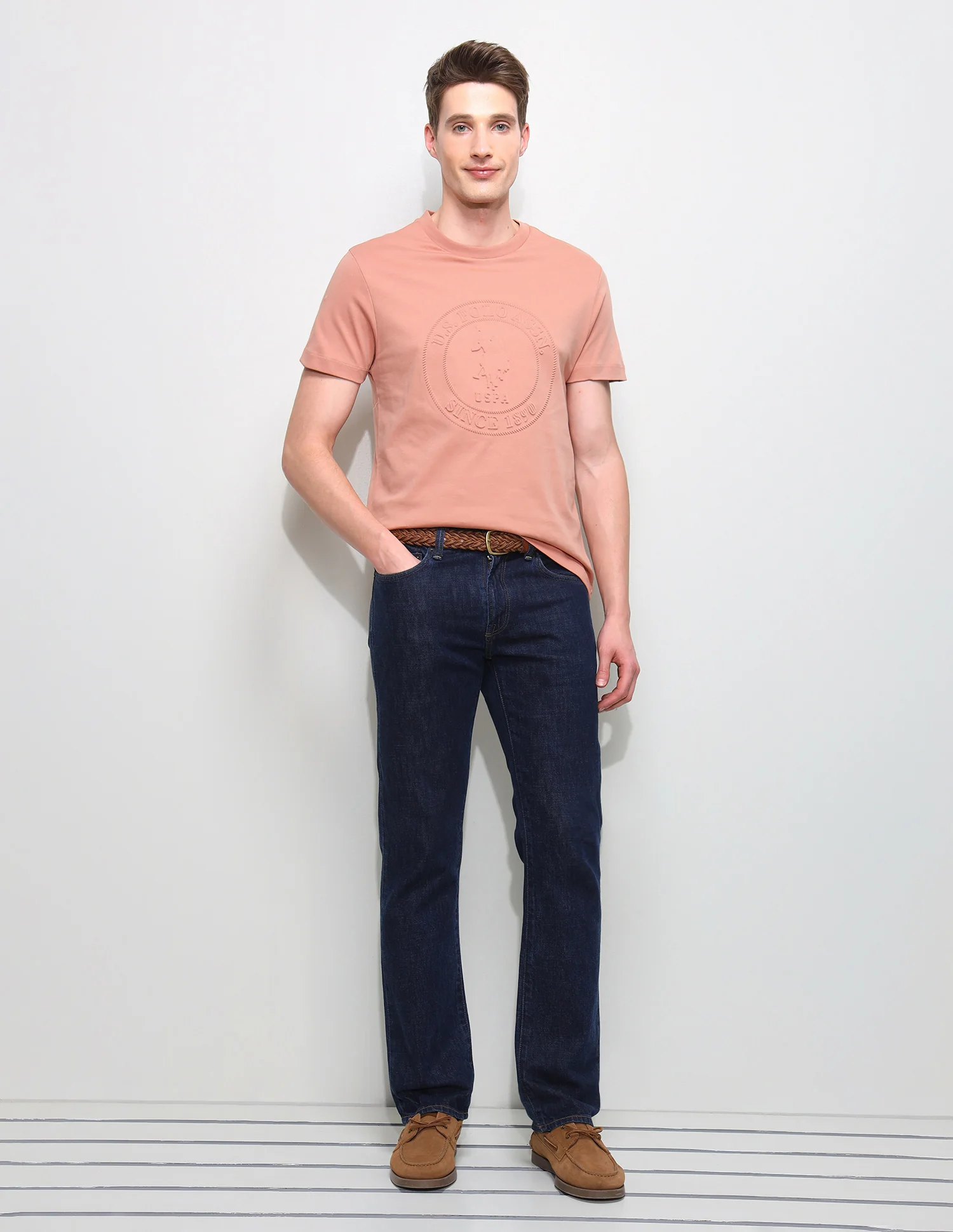 Brand Embossed Slim Fit T-Shirt - Image 3