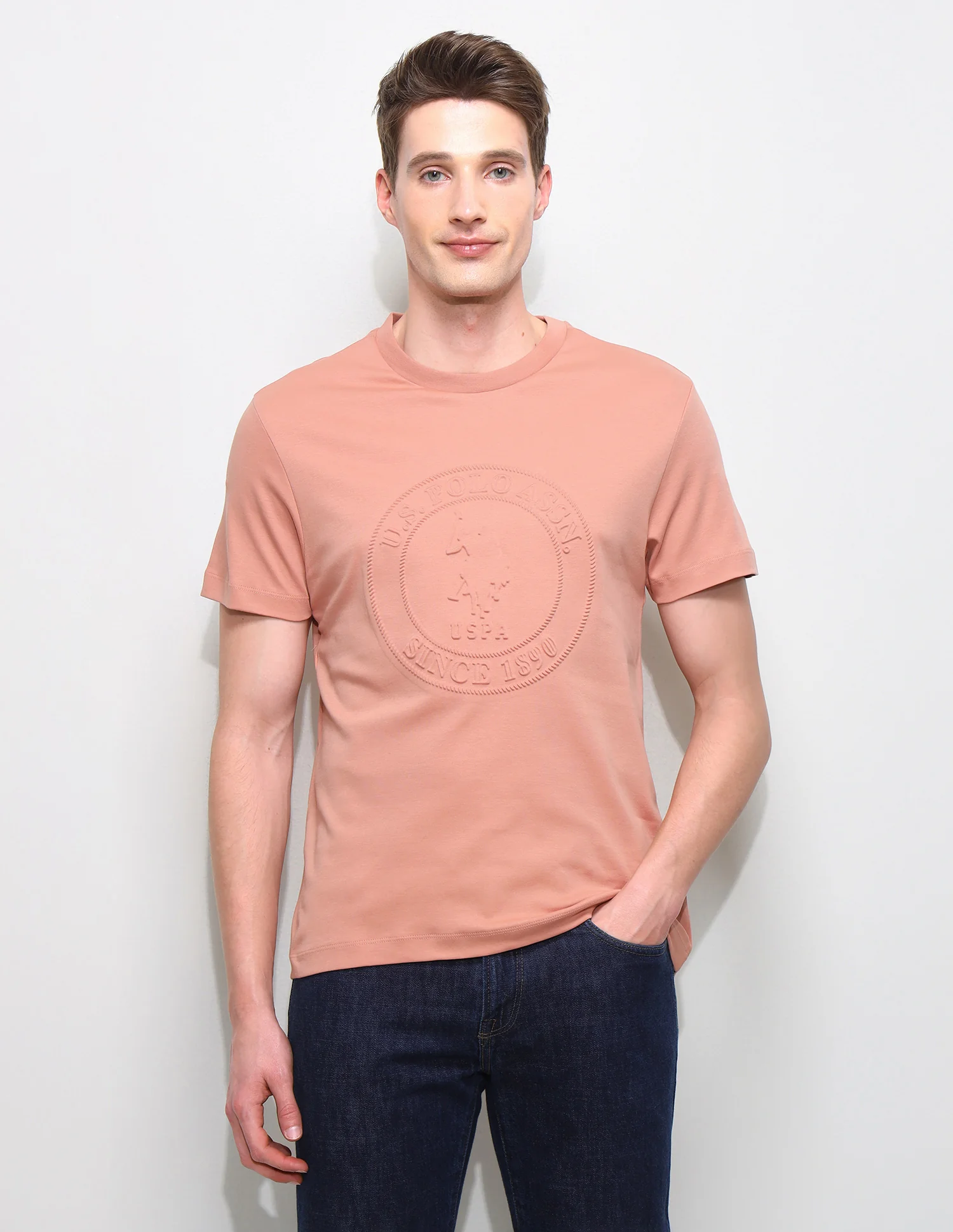 Brand Embossed Slim Fit T-Shirt - Image 6