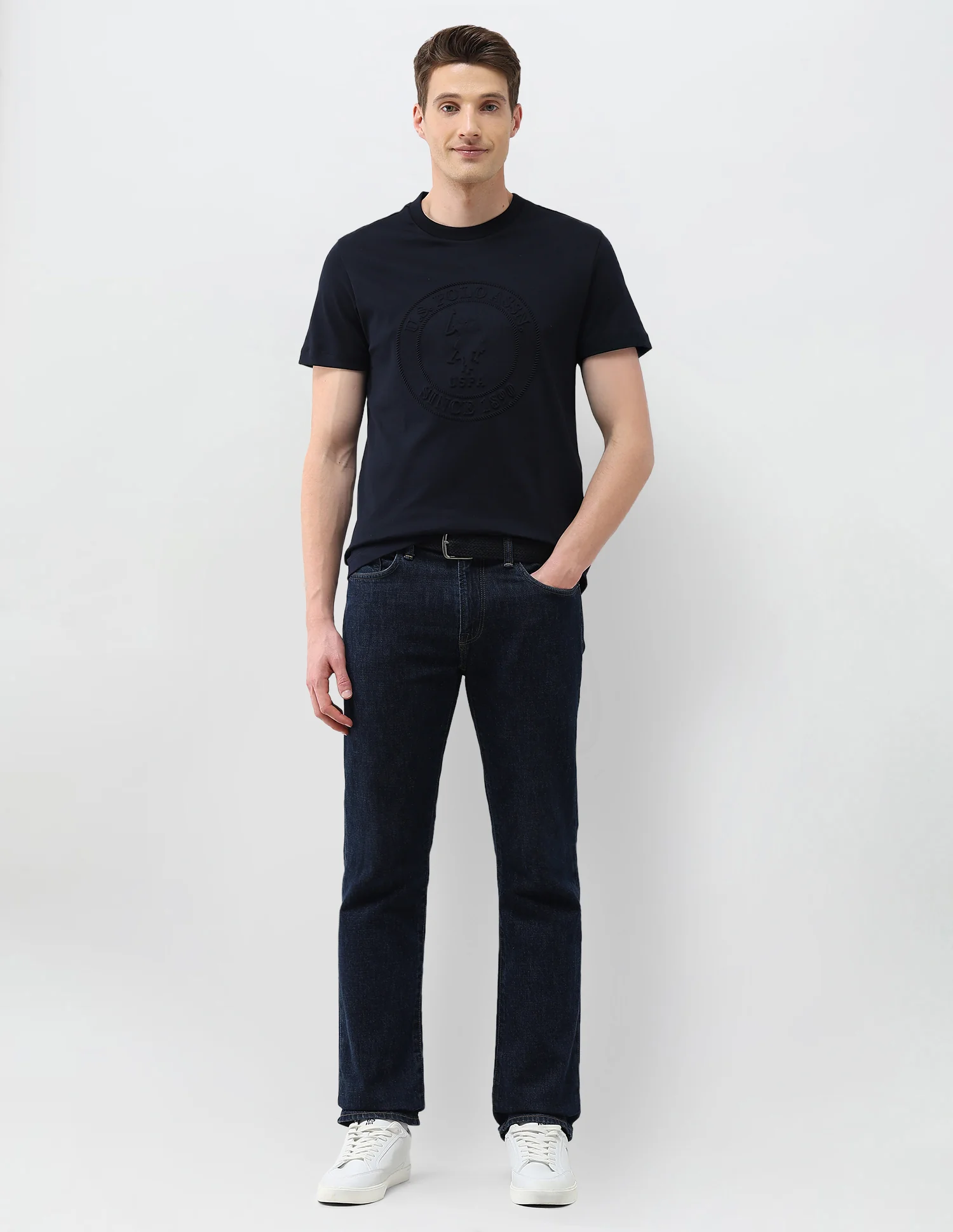 Brand Embossed Slim Fit T-Shirt - Image 3