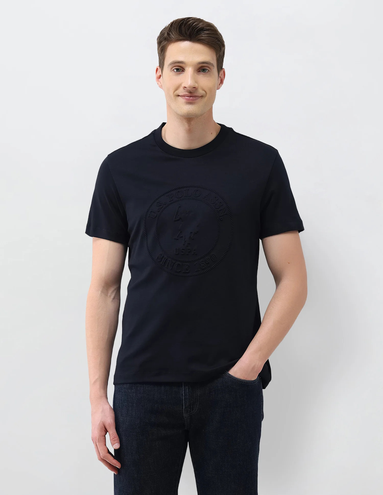 Brand Embossed Slim Fit T-Shirt - Image 6