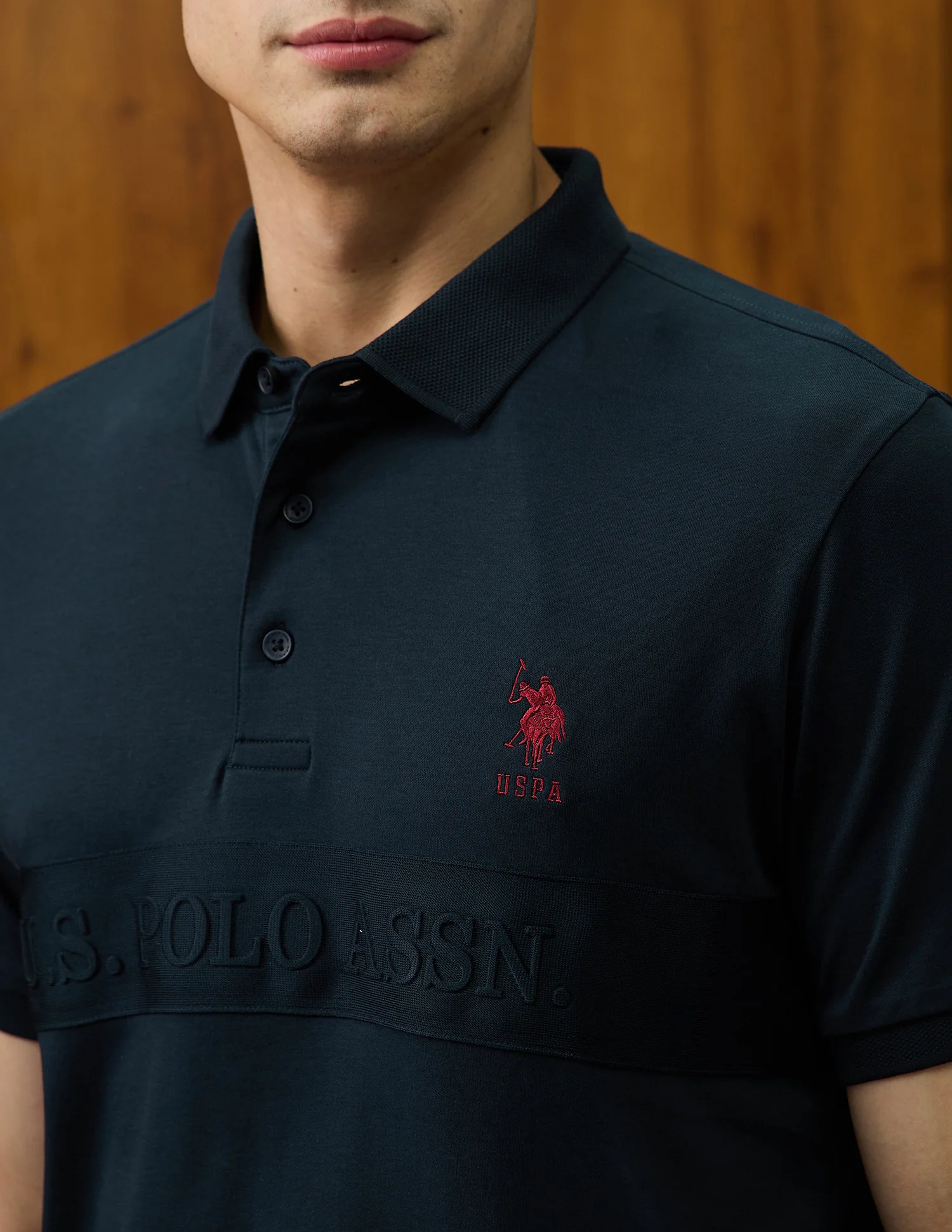 Brand Embossed Varsity Theatre Polo Shirt - Image 6