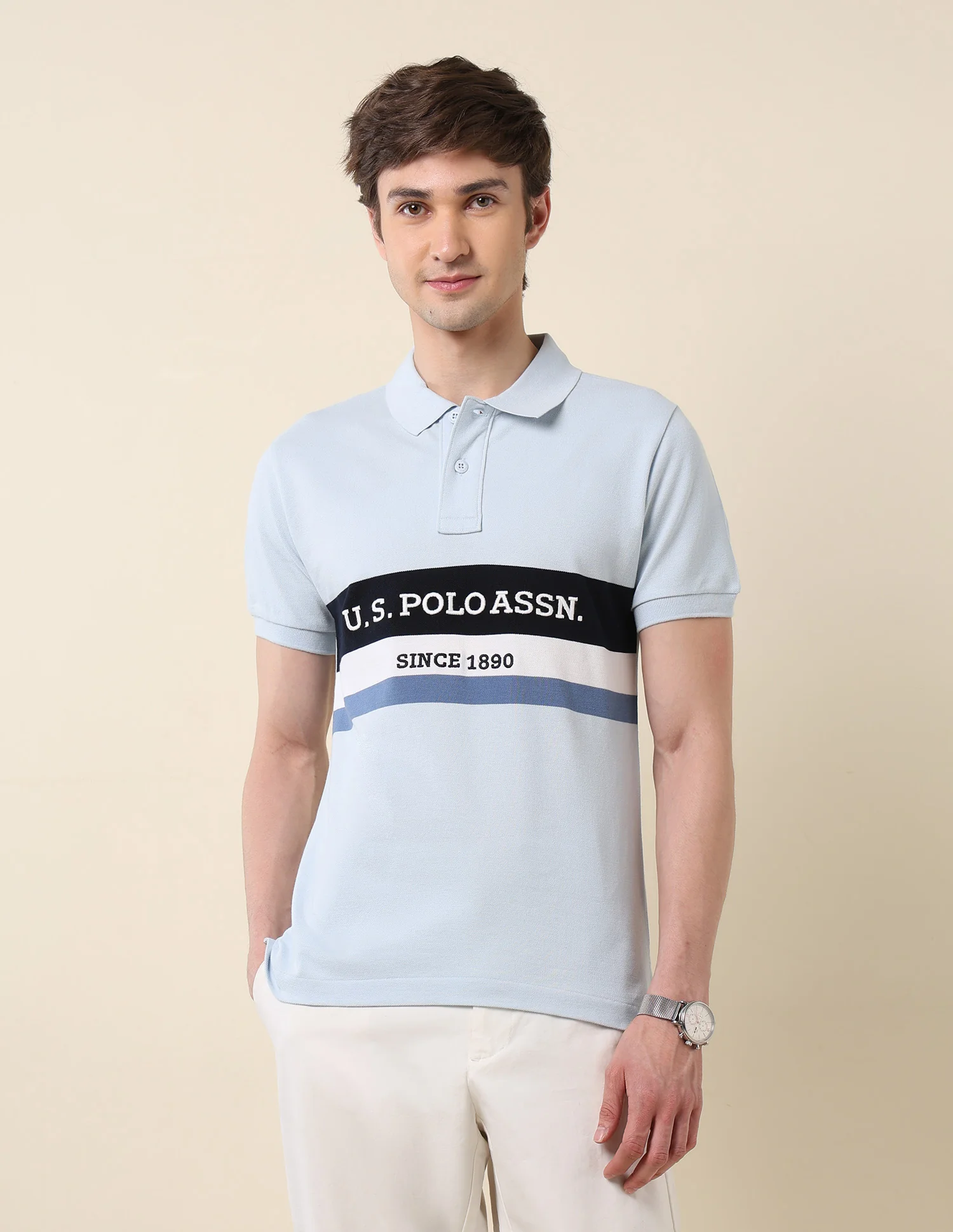 Brand Embroidered Classic Polo Shirt