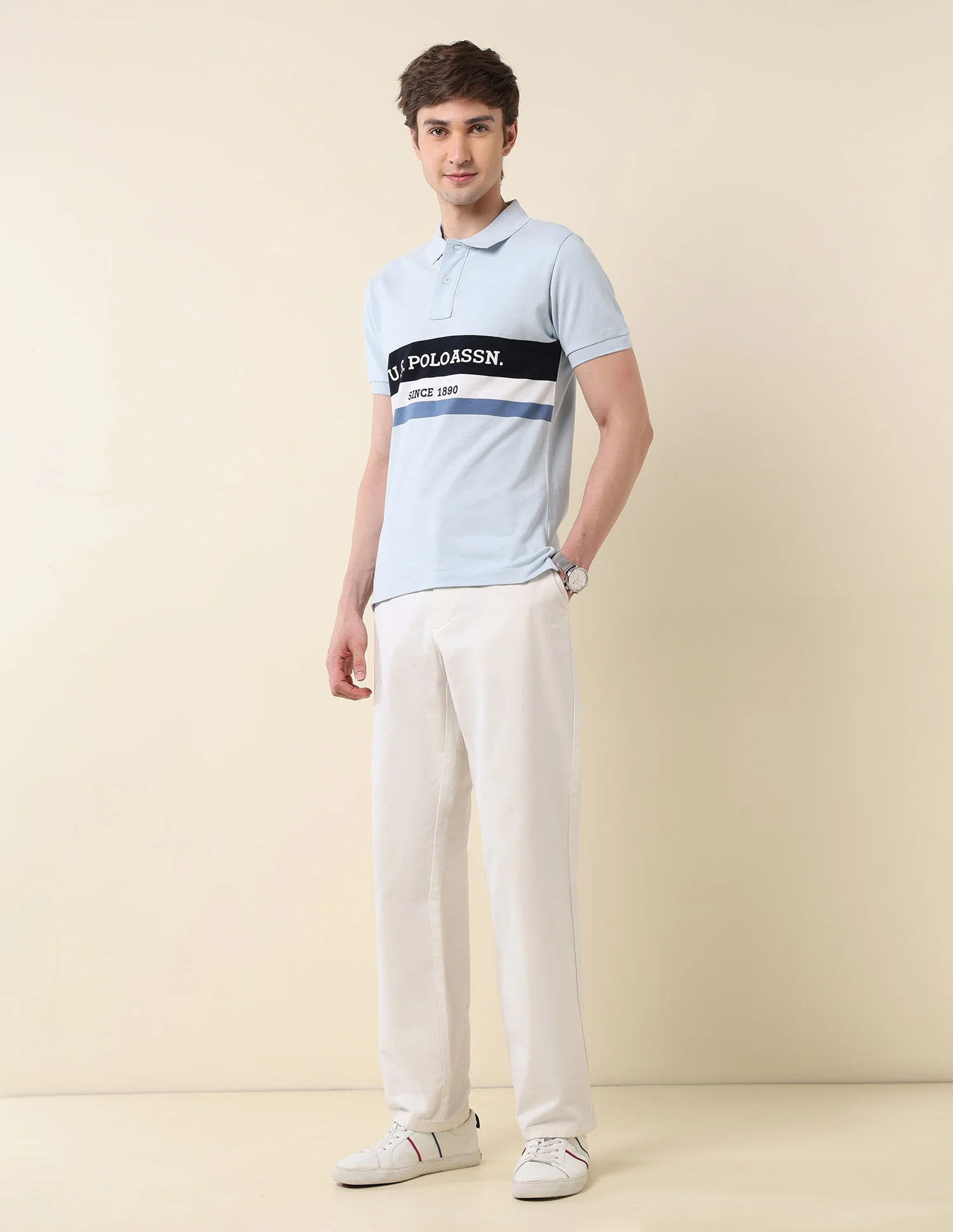 Brand Embroidered Classic Polo Shirt - Image 3
