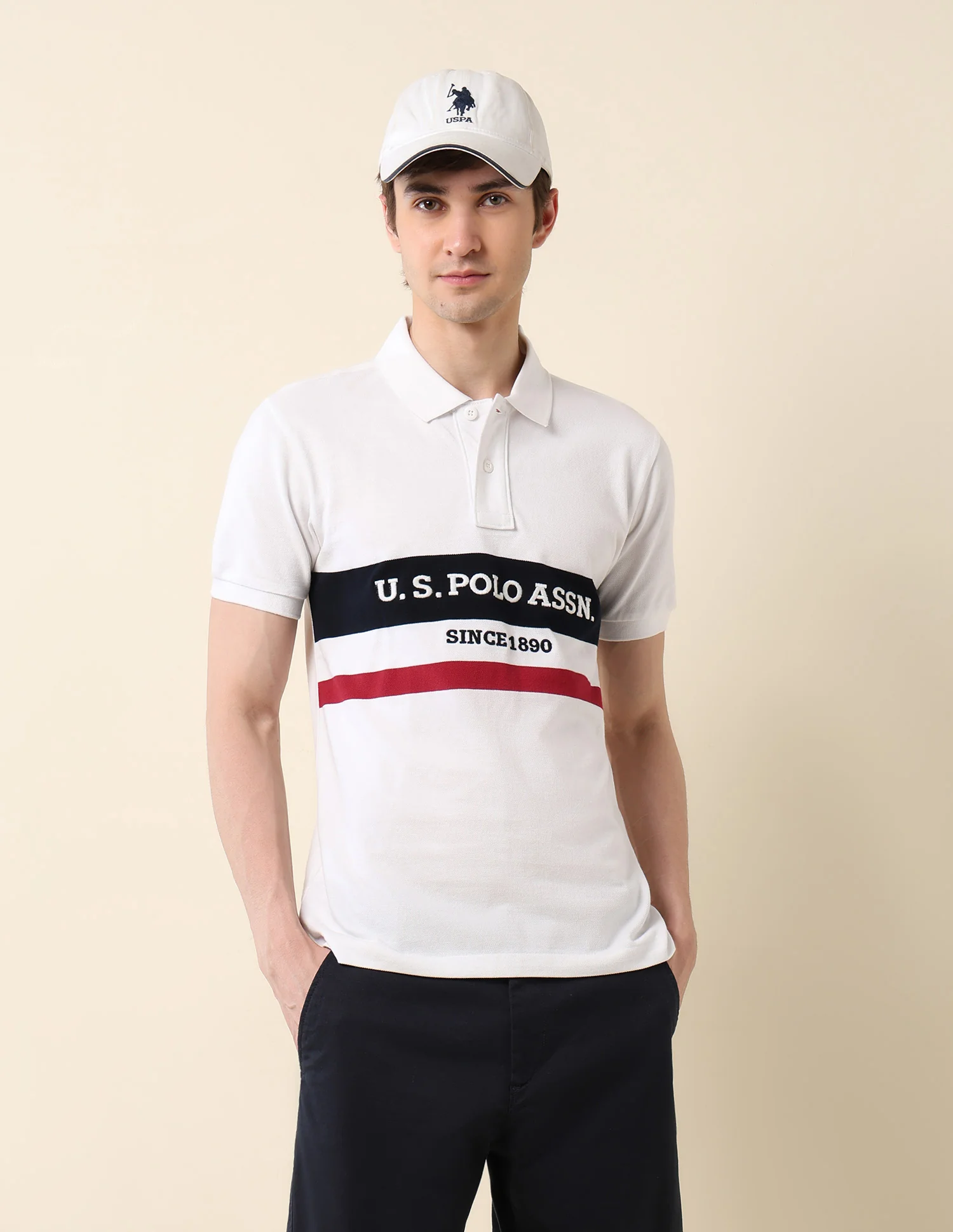 Brand Embroidered Classic Polo Shirt