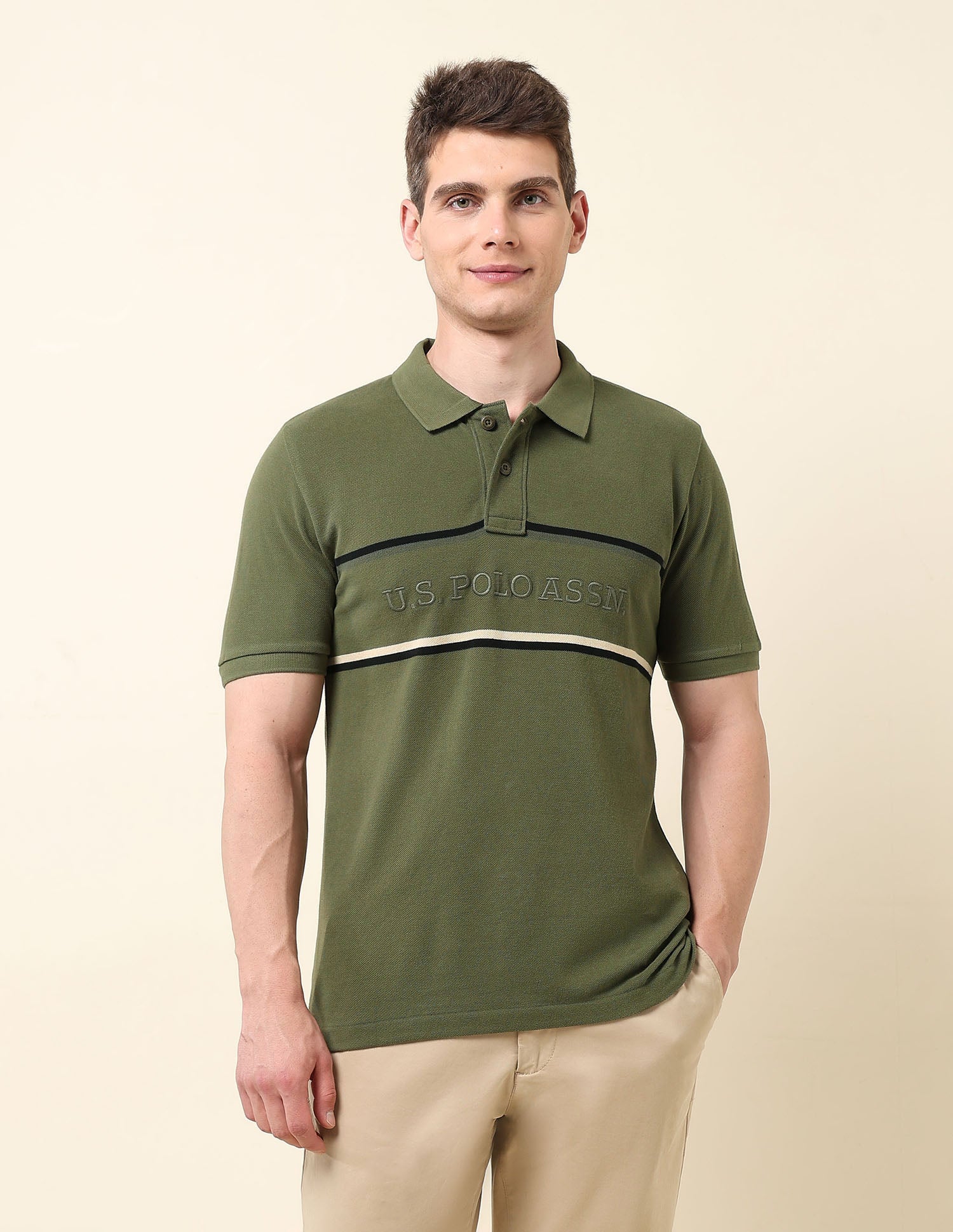 Brand Embroidered Classic Polo Shirt - Image 6