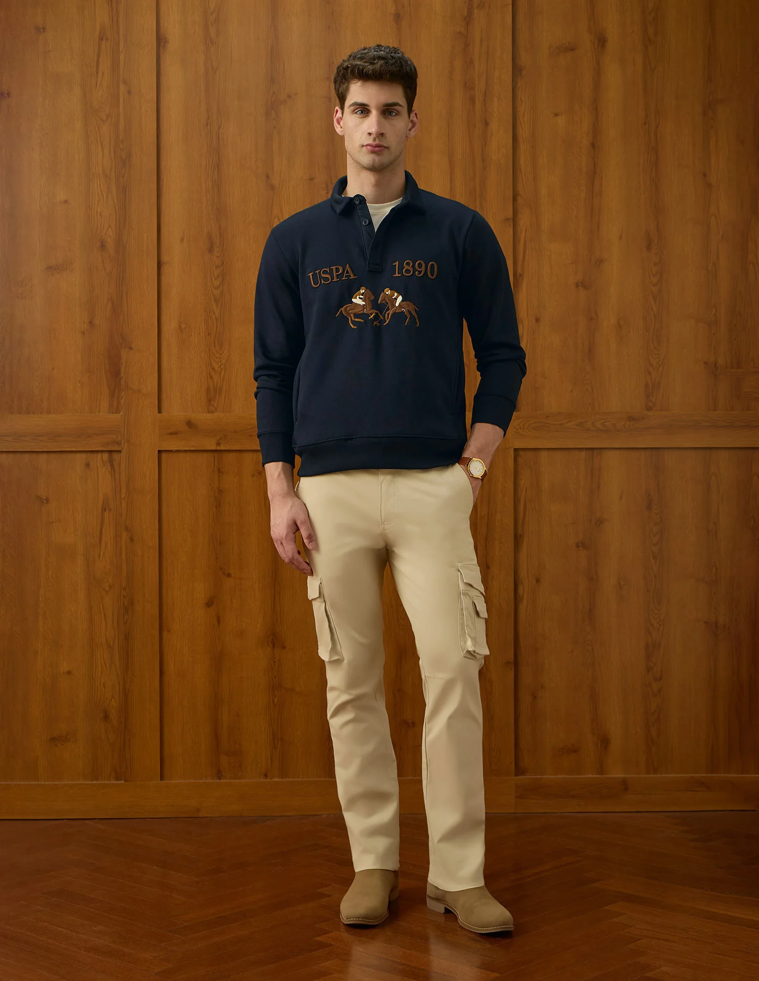 Brand Embroidered Equestrian Aisle Theater Sweatshirt - Image 3