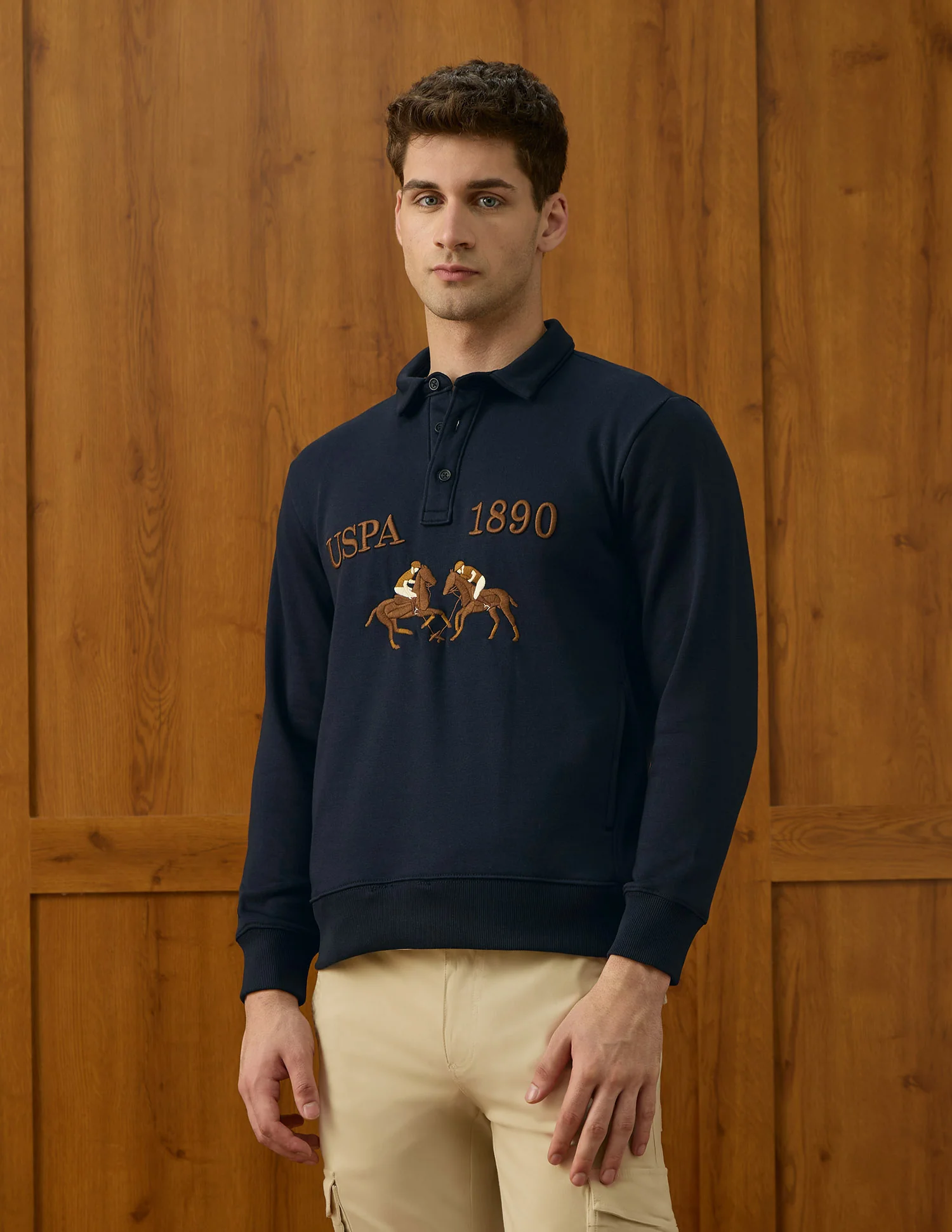 Brand Embroidered Equestrian Aisle Theater Sweatshirt - Image 4