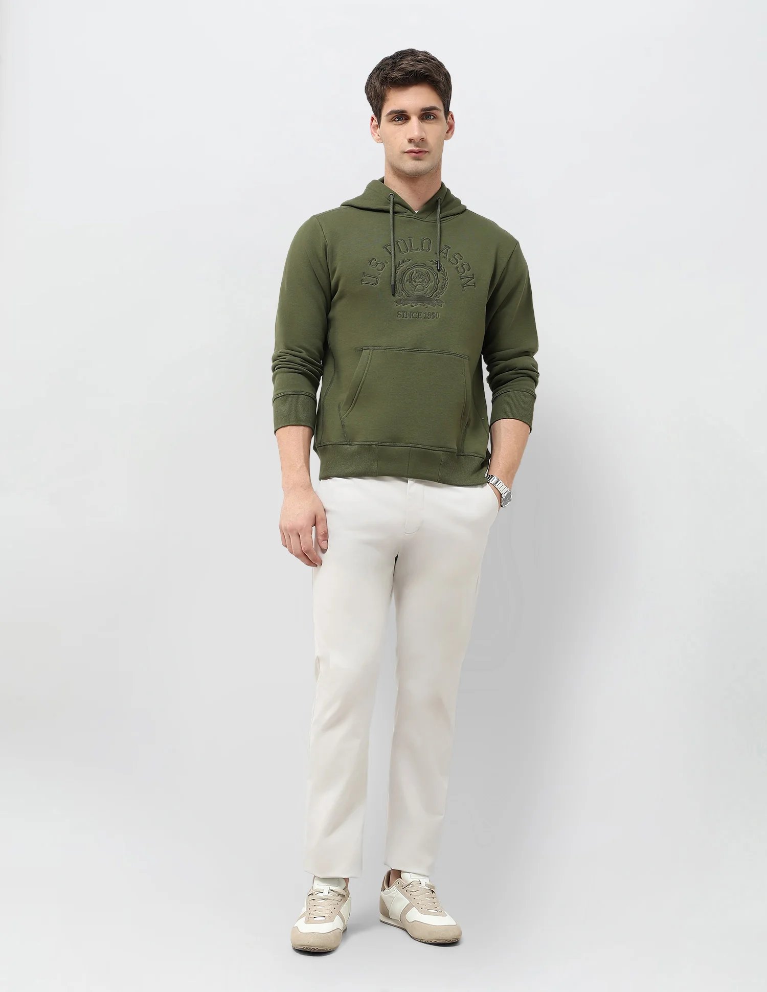 Brand Embroidered Hooded Sweatshirt - Image 3
