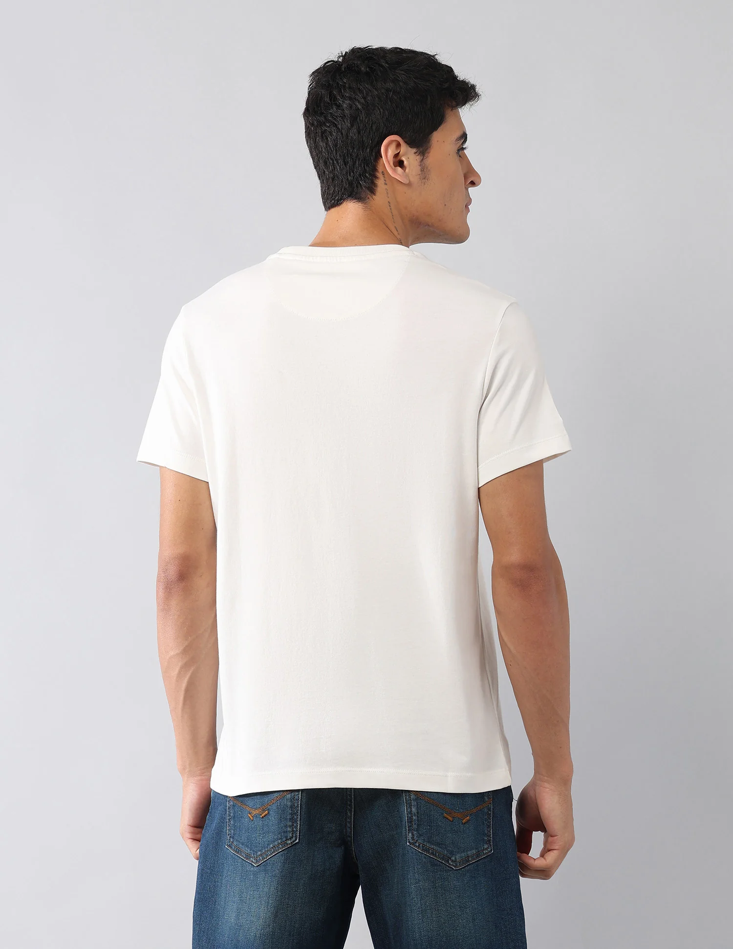 Brand Embroidered Muscle Fit Colligiate T-Shirt - Image 5