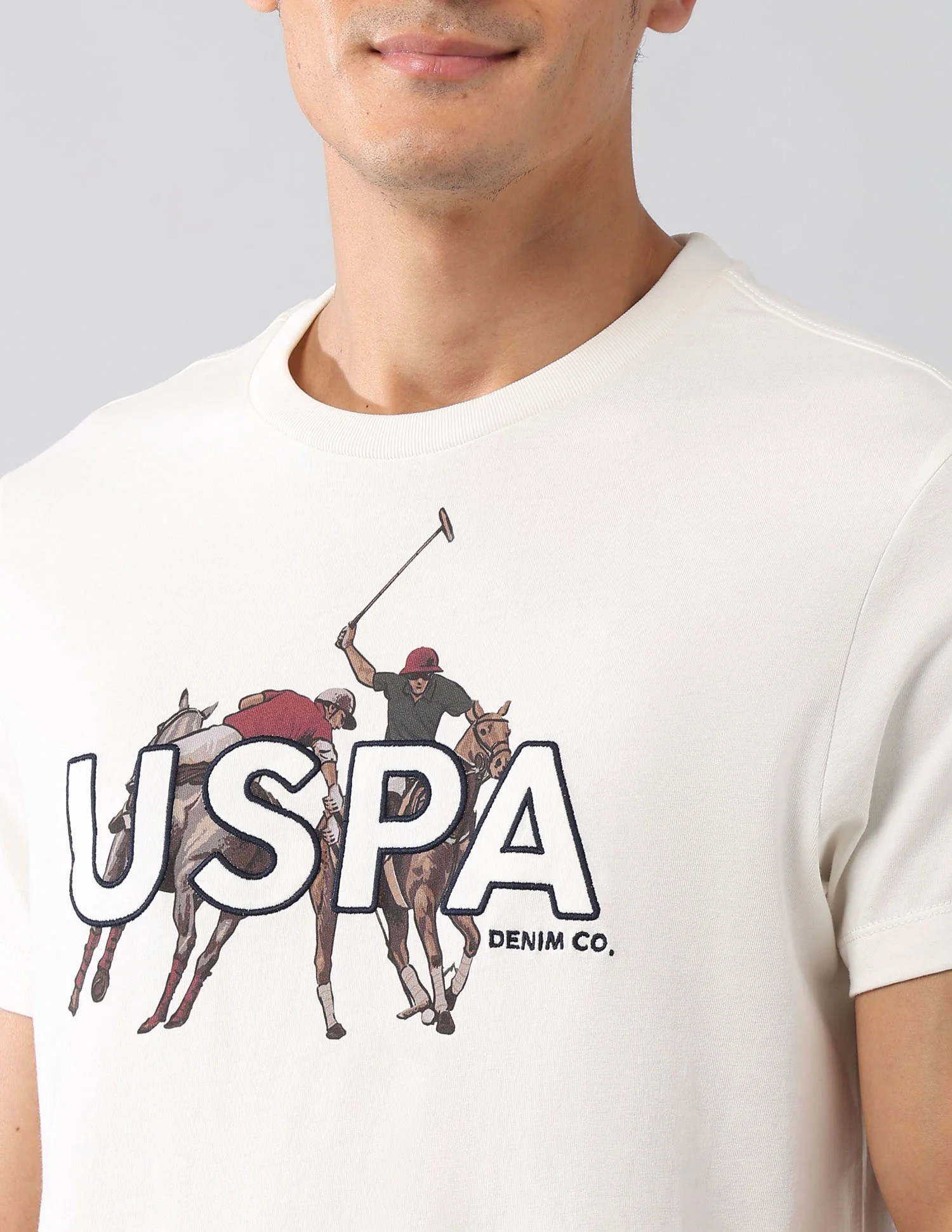 Brand Embroidered Muscle Fit Colligiate T-Shirt - Image 7