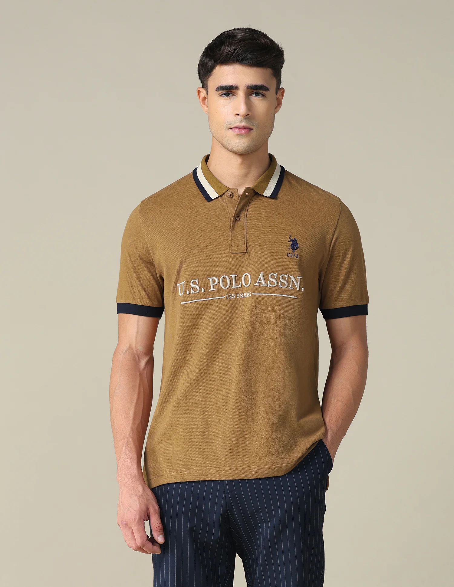 Brand Embroidered Regular Fit Polo Shirt - Image 6
