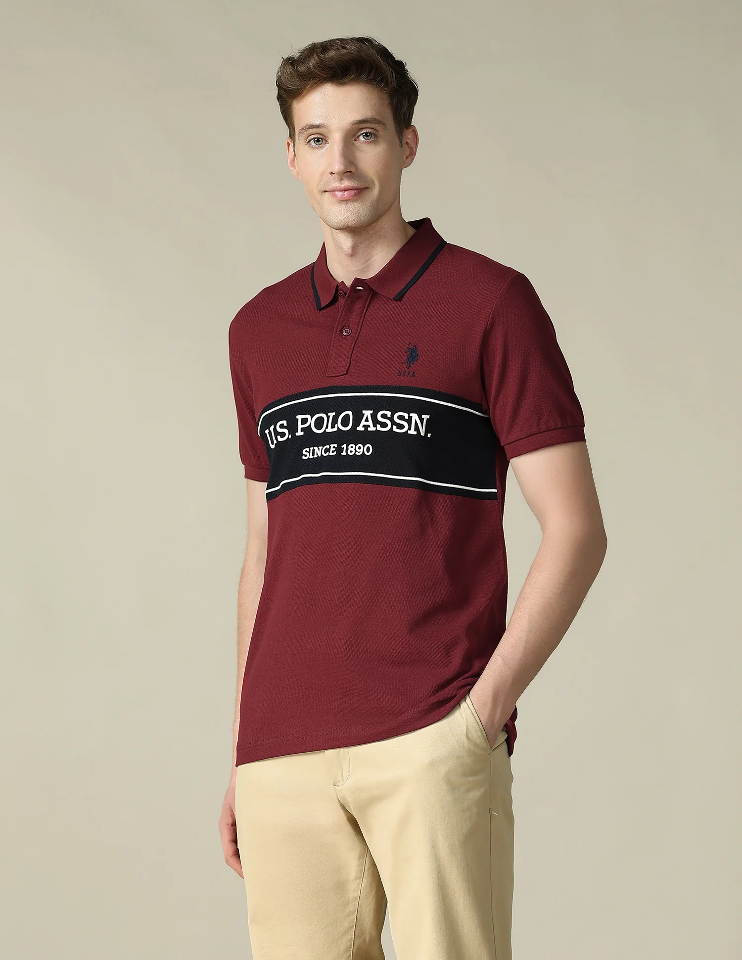 Brand Embroidered Regular Fit Polo Shirt - Image 4