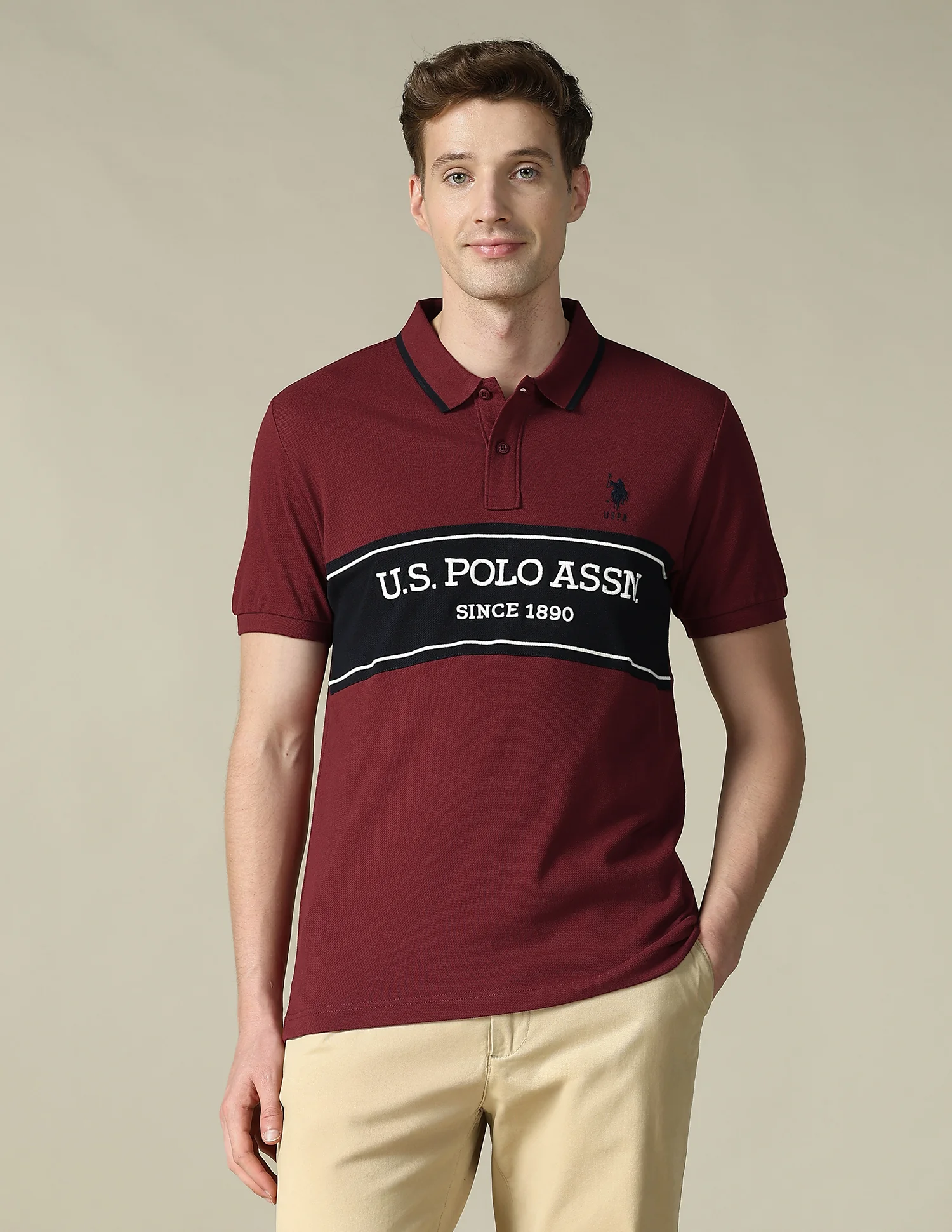 Brand Embroidered Regular Fit Polo Shirt - Image 6