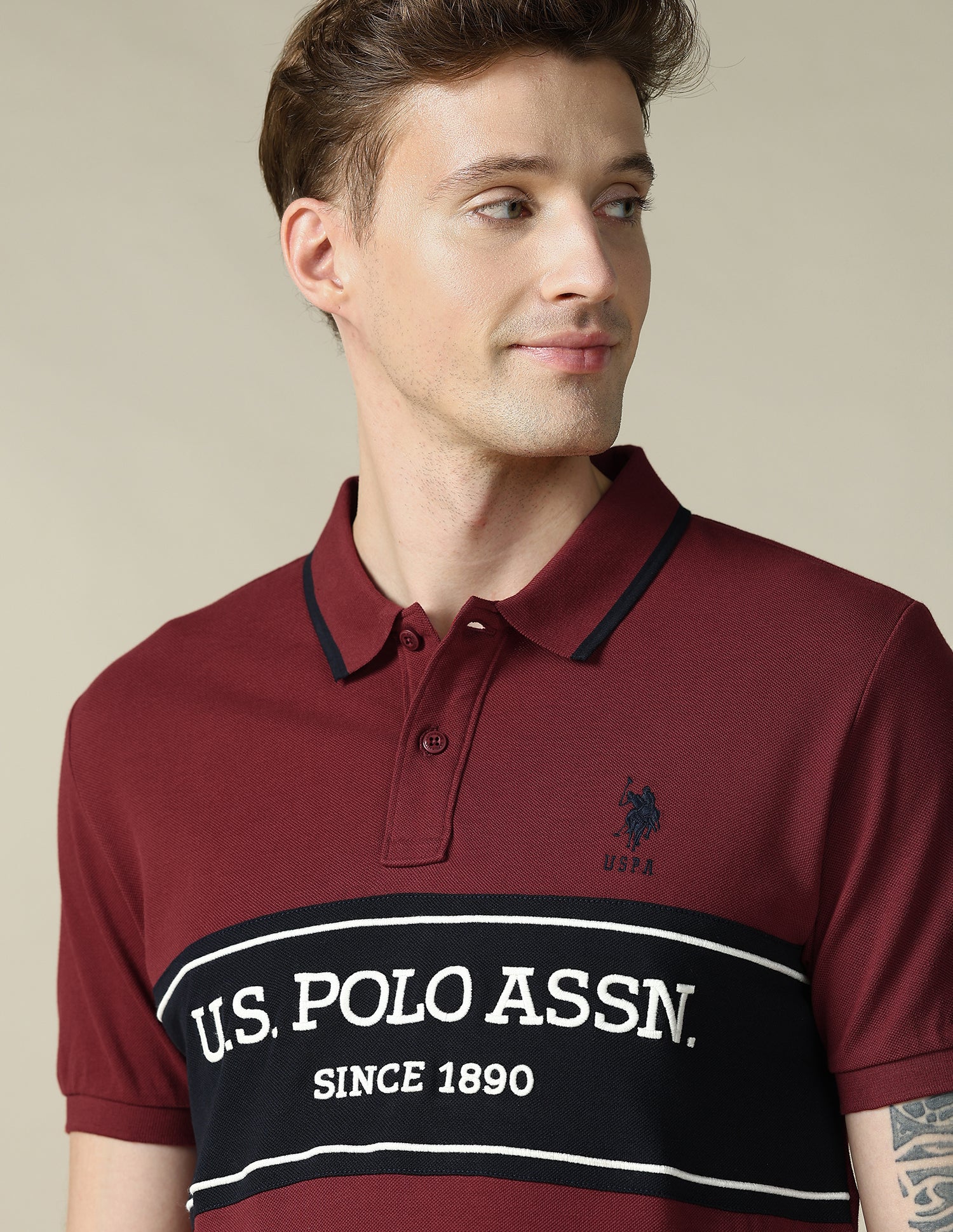 Brand Embroidered Regular Fit Polo Shirt - Image 7