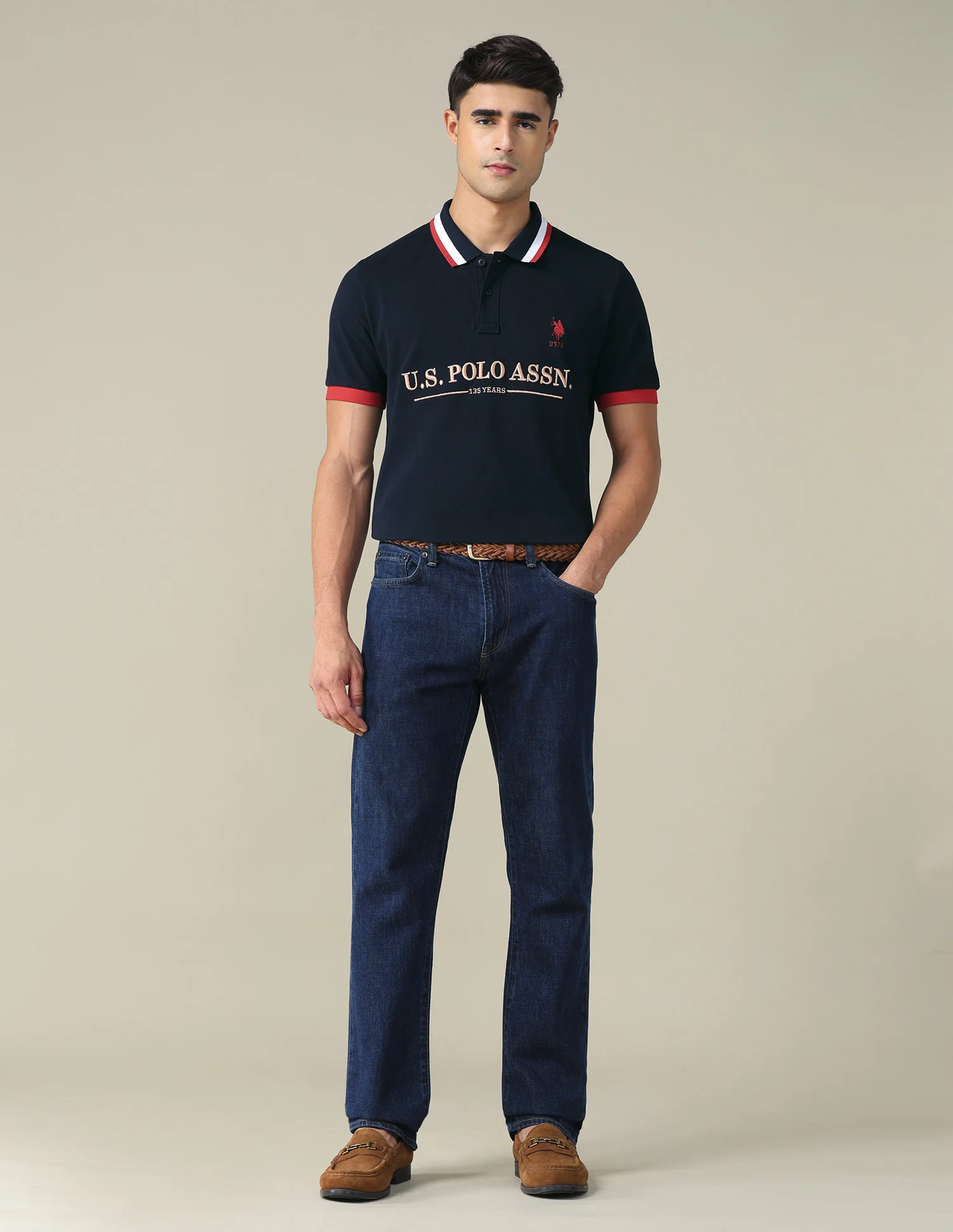 Brand Embroidered Regular Fit Polo Shirt - Image 3
