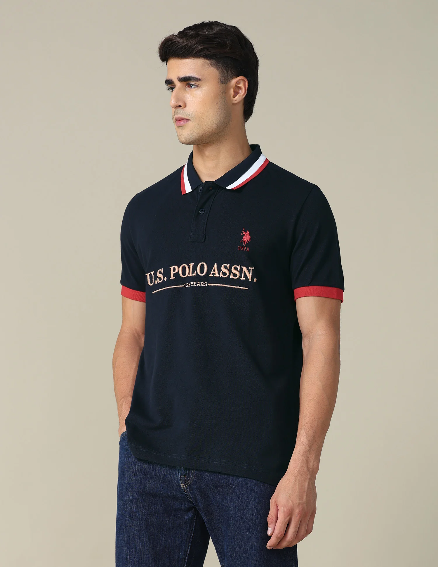 Brand Embroidered Regular Fit Polo Shirt - Image 4