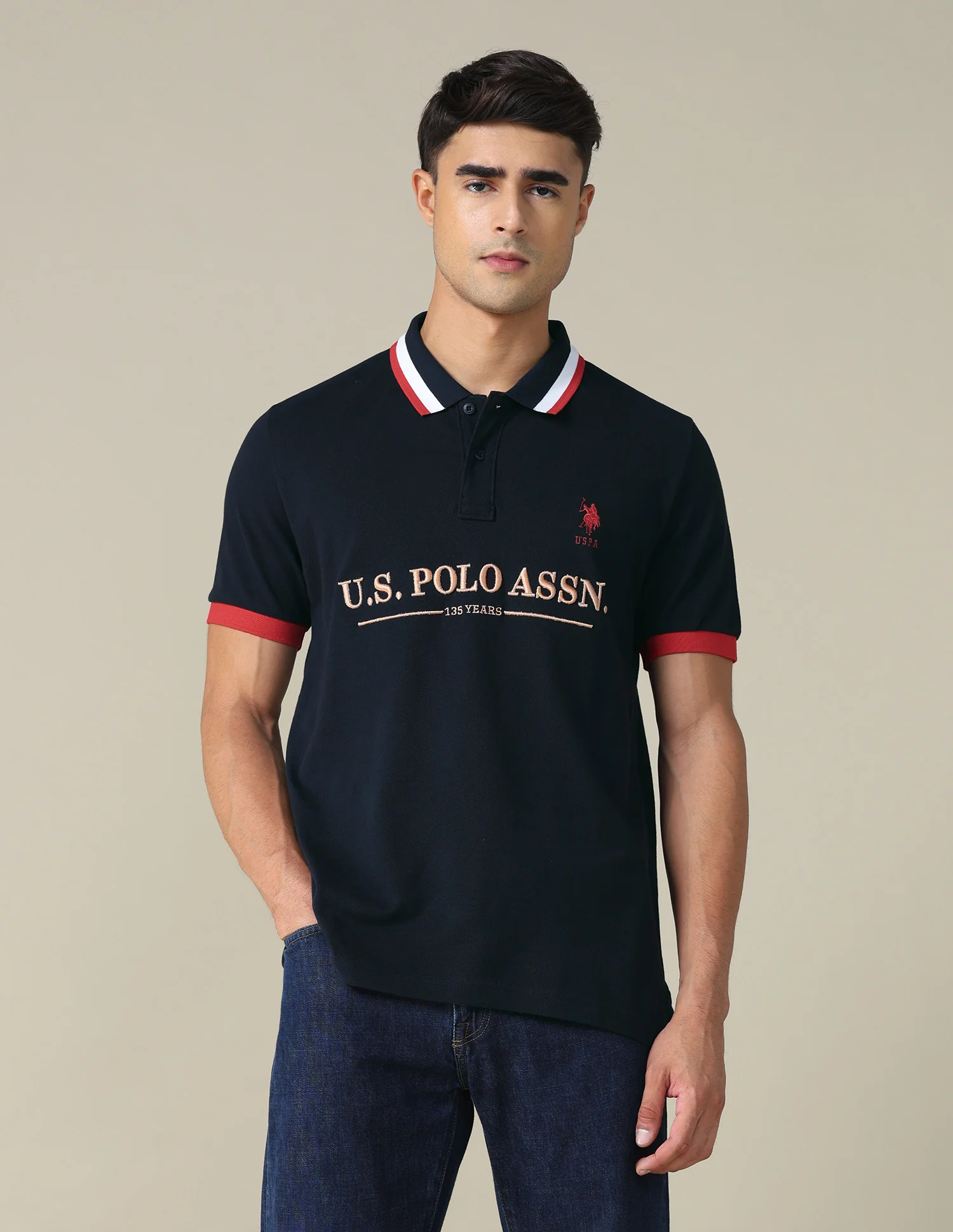 Brand Embroidered Regular Fit Polo Shirt - Image 6